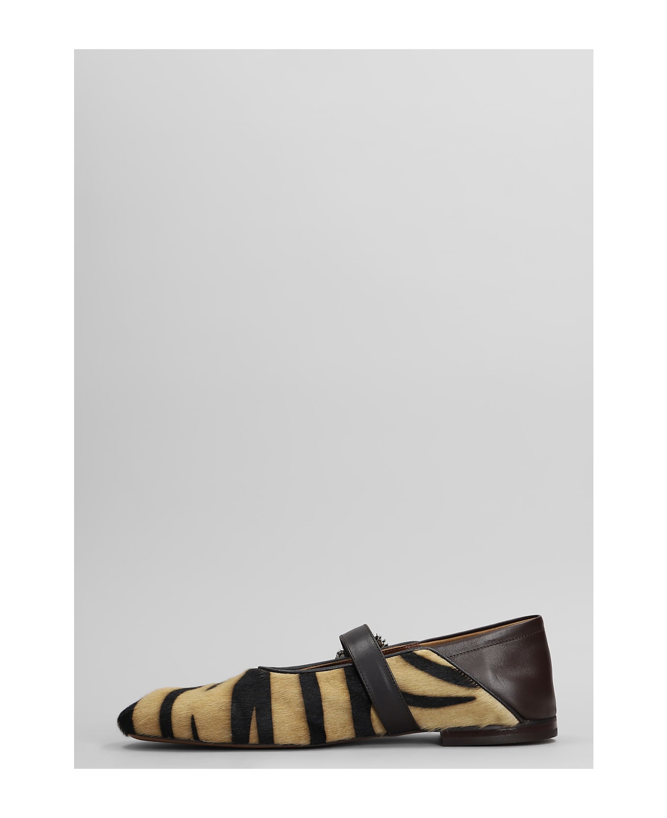 Wales Bonner Ballerina Buckle Ballet Flats In Animalier Pony Skin - Animalier