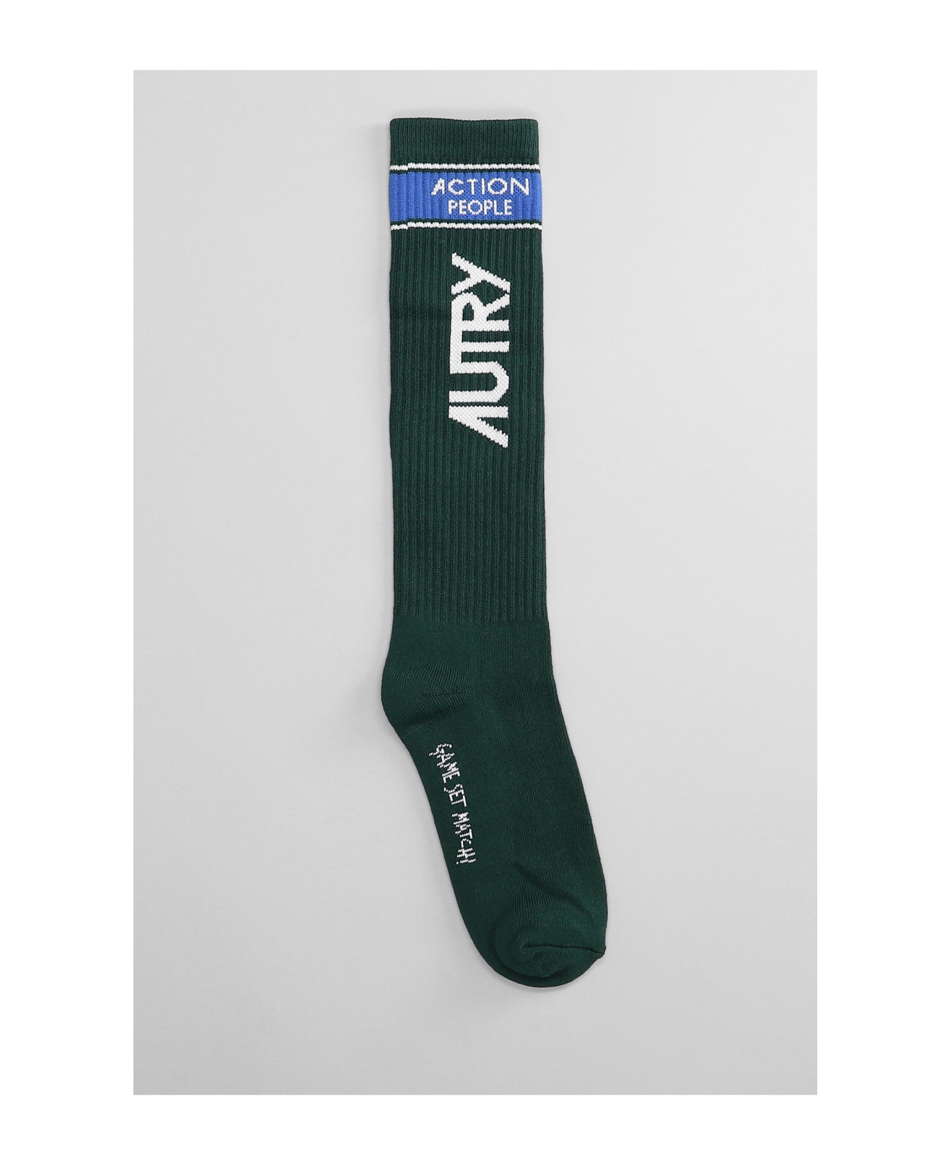 Autry Socks In Green Cotton 靴下
