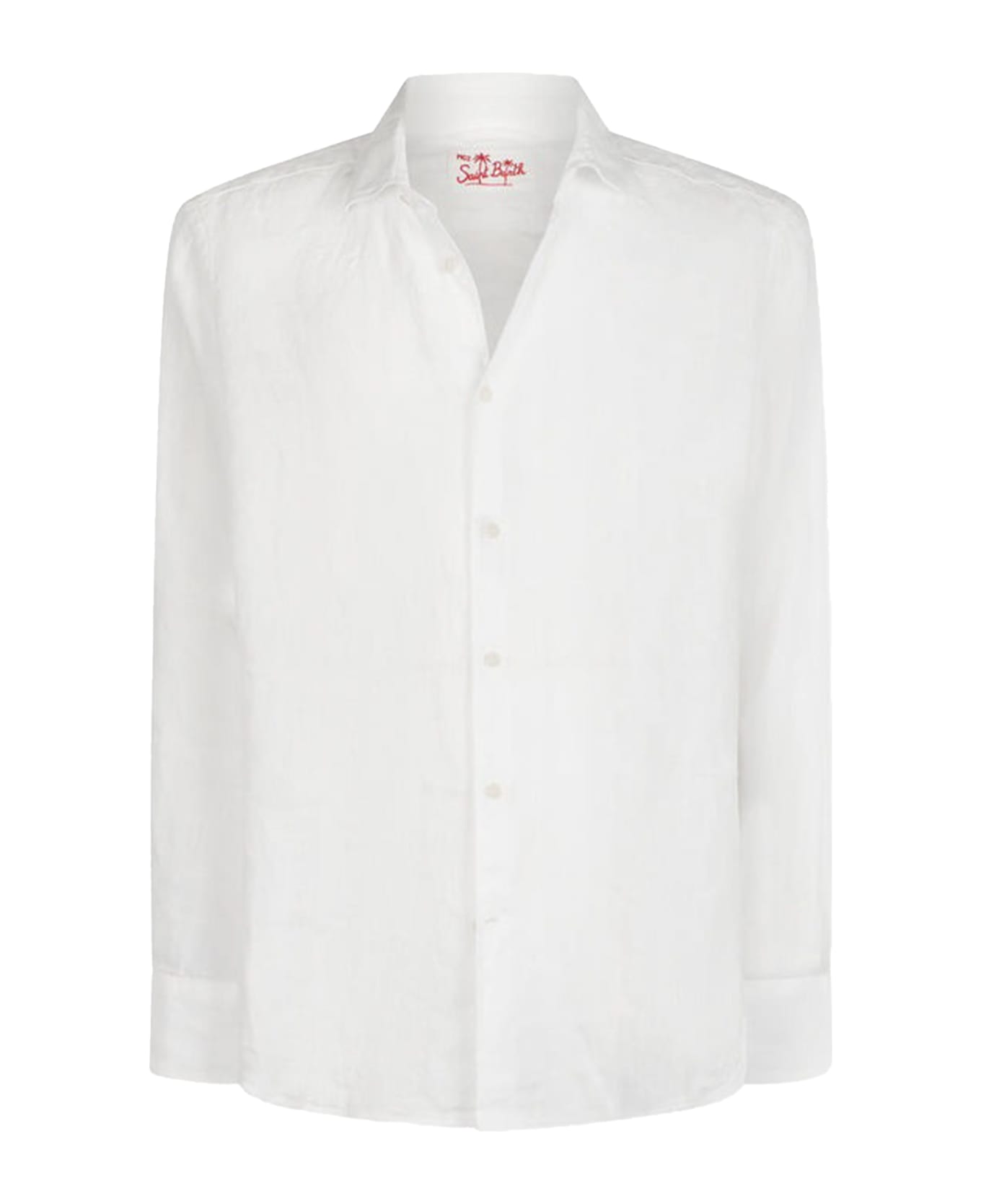 MC2 Saint Barth White Pamplona Shirt In Linen - WHITE