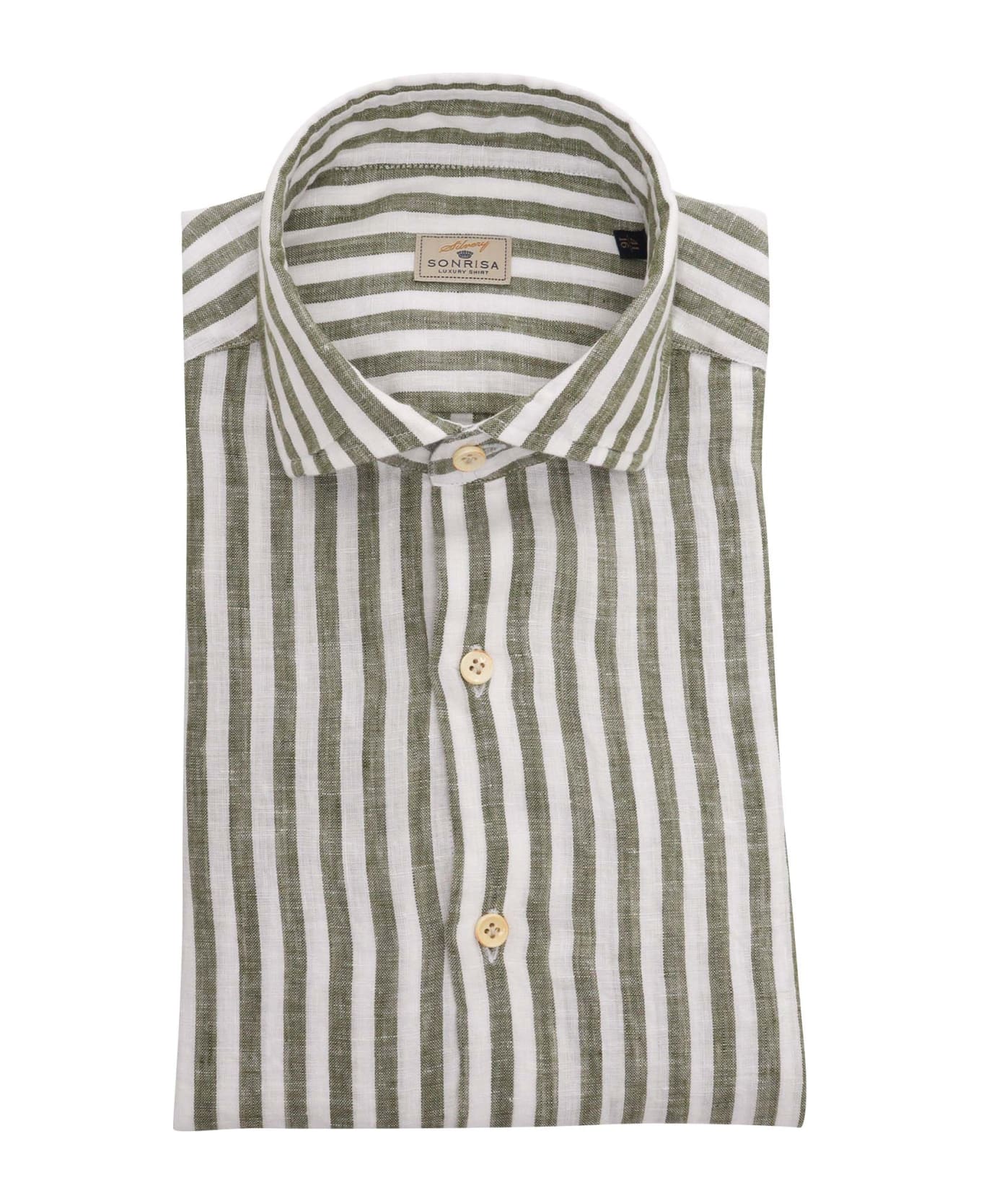 Sonrisa Brown Striped Shirt - MULTICOLOR シャツ