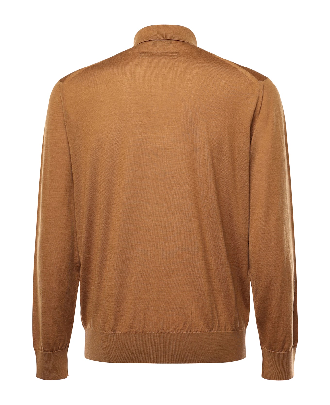 Zegna Lightweight Wool Polo Shirt - Brown