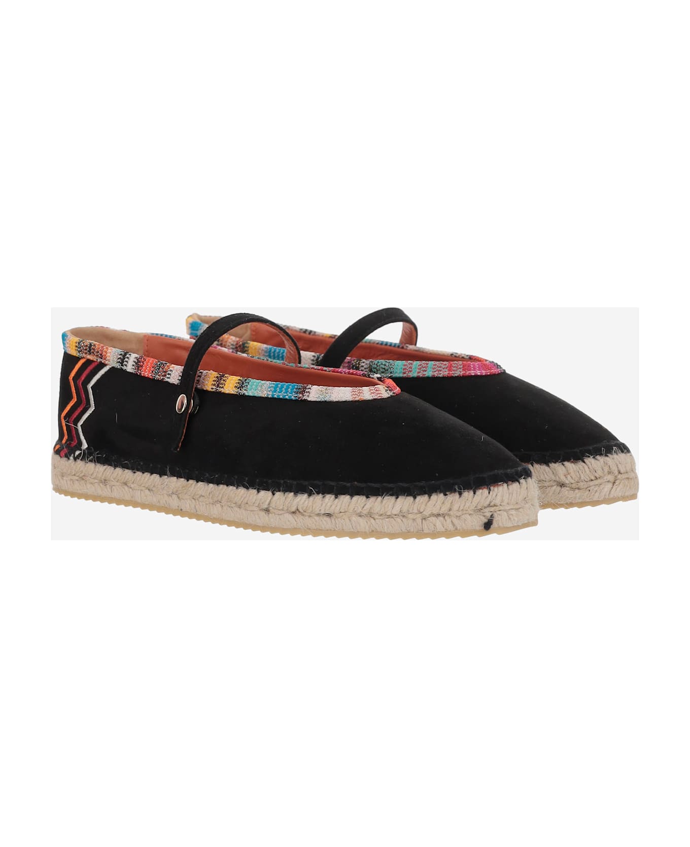 Missoni Viscose-blend Espadrilles With Zigzag Pattern - Black