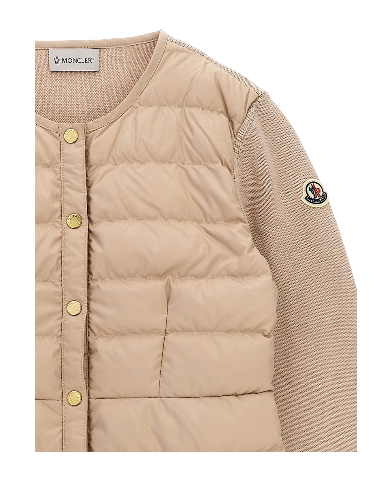 Moncler Two-material Cardigan - Pink