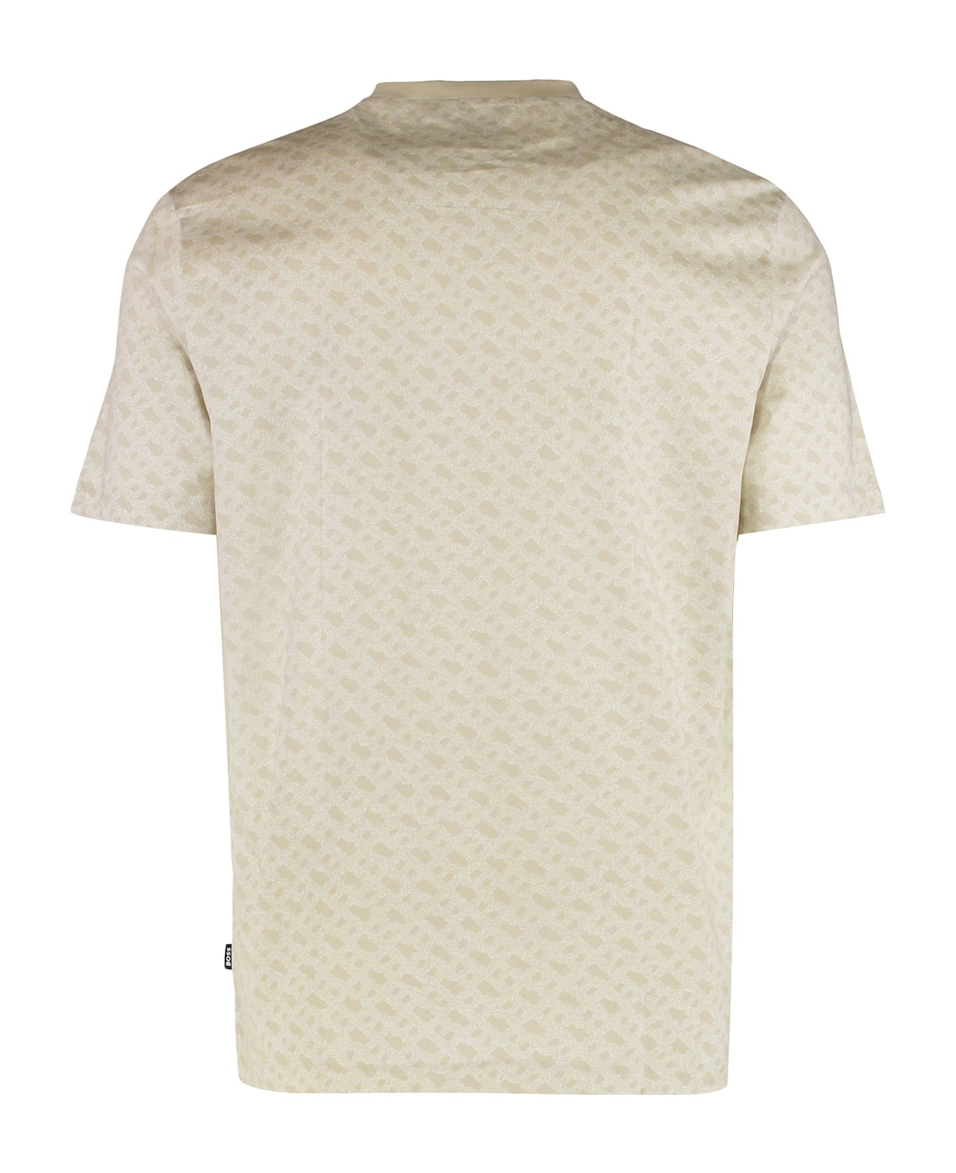 Hugo Boss T-shirt In Cotton Jacquard - Beige