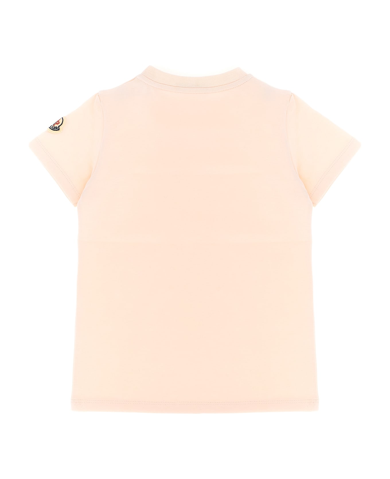 Moncler Logo Embroidery T-shirt - Pink