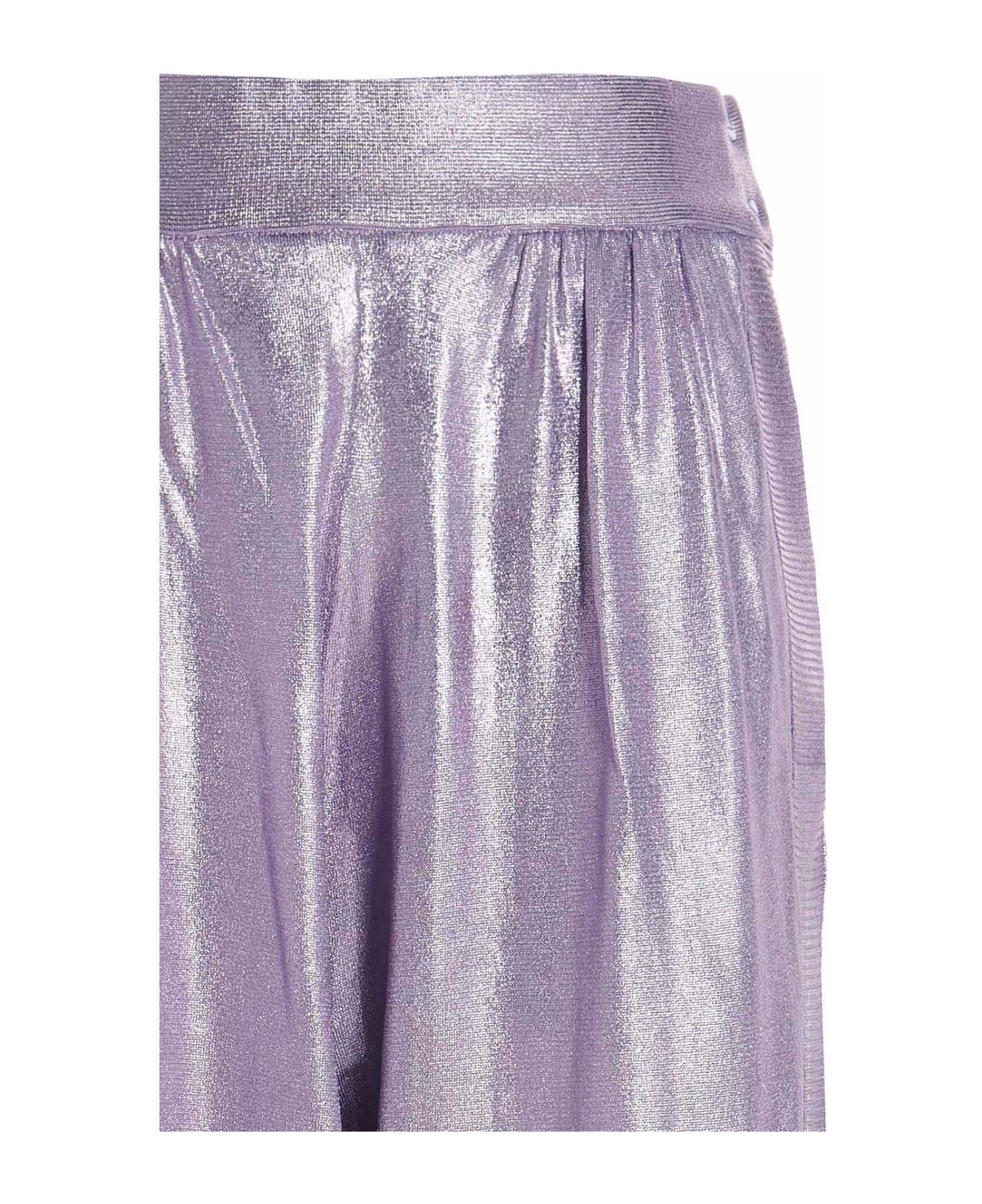 Tom Ford High-rise Metallic Effect Trousers - LILAC