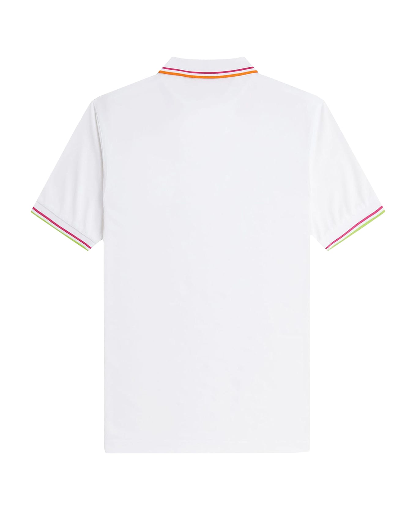 Fred Perry On Court Twin Tipped Recycled Polyester Polo Shirt - White