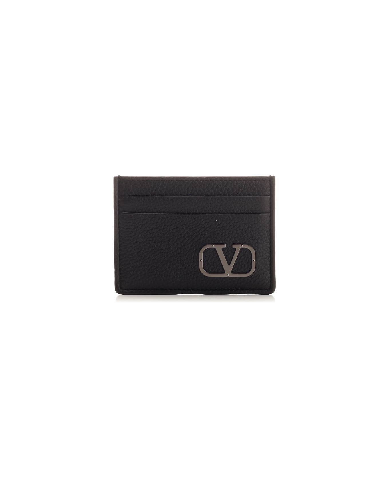 Valentino Garavani Leather Card Holder - Black 財布