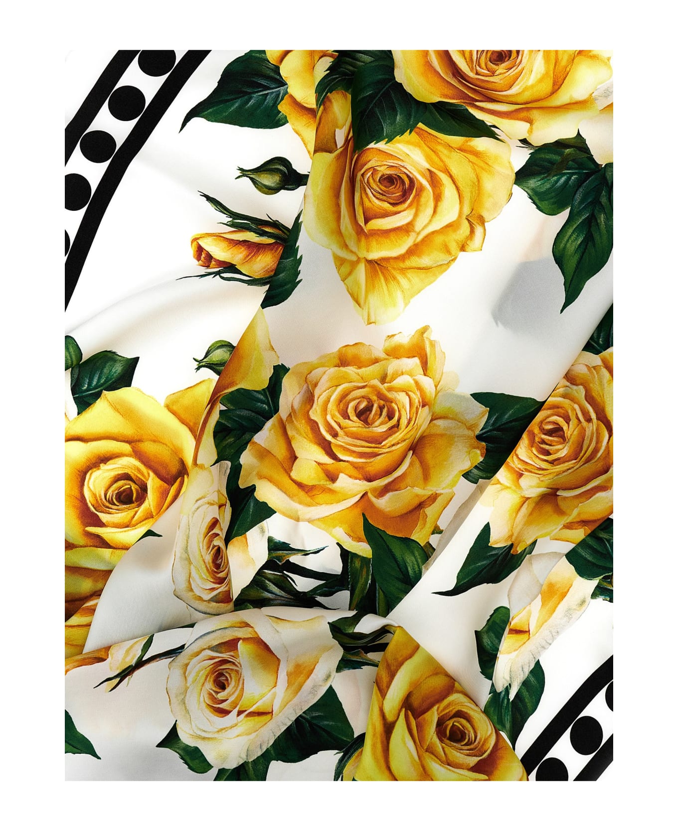 Dolce & Gabbana 'rose Gialle' Scarf - Vo Fondo Bianco