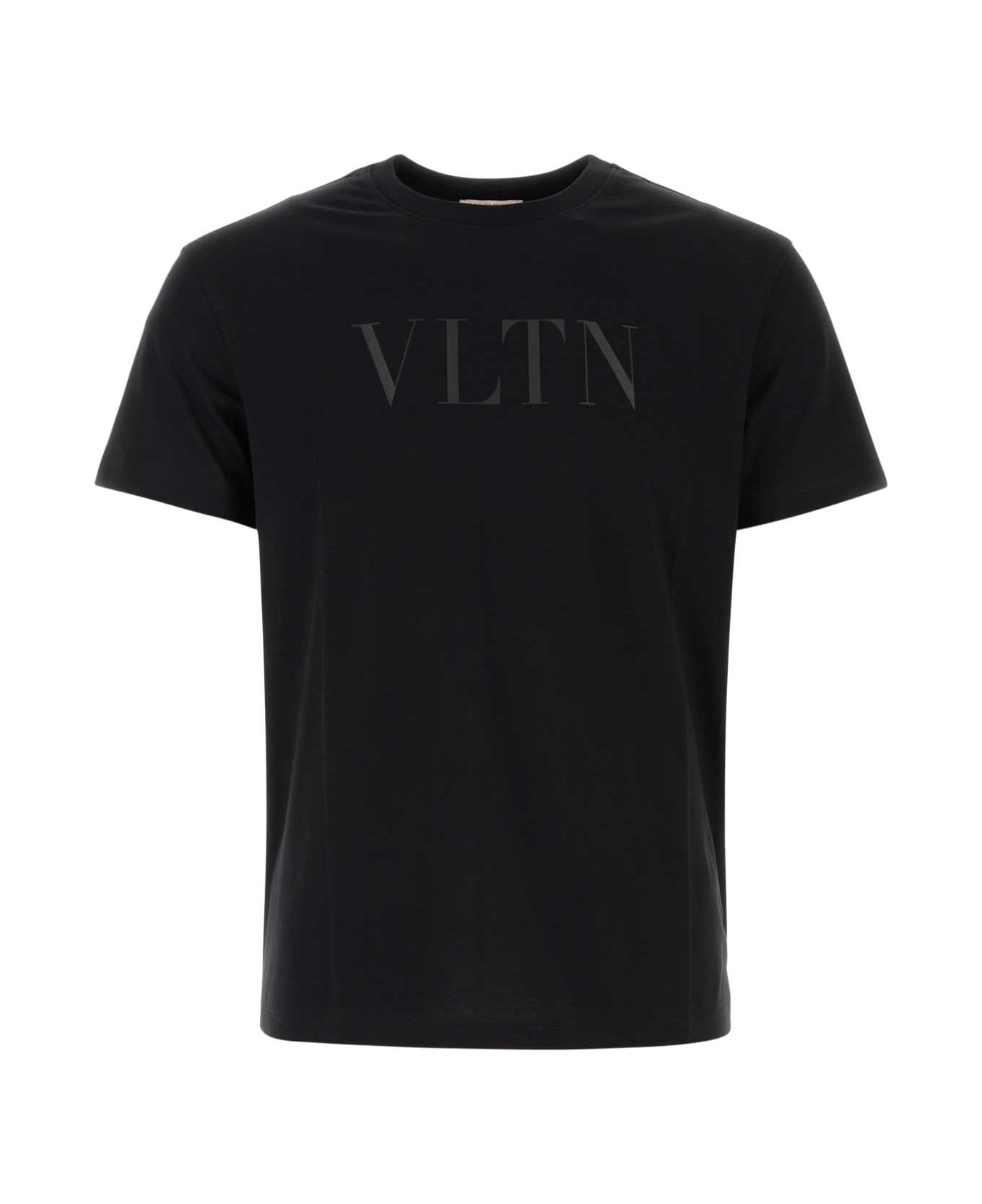 Valentino Garavani Black Cotton T-shirt - NERO