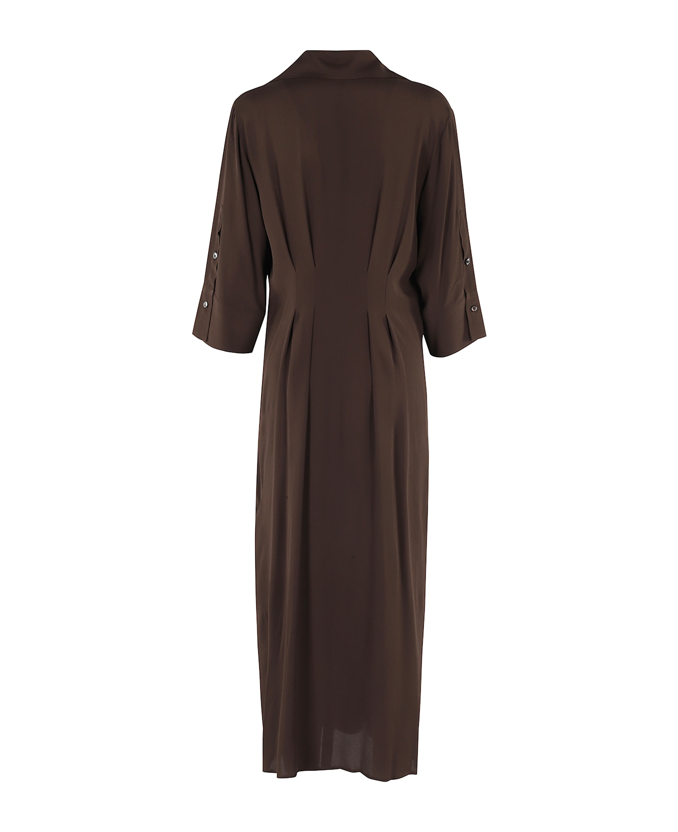 Seventy Abito Crepe Unito Misto Seta - Marrone