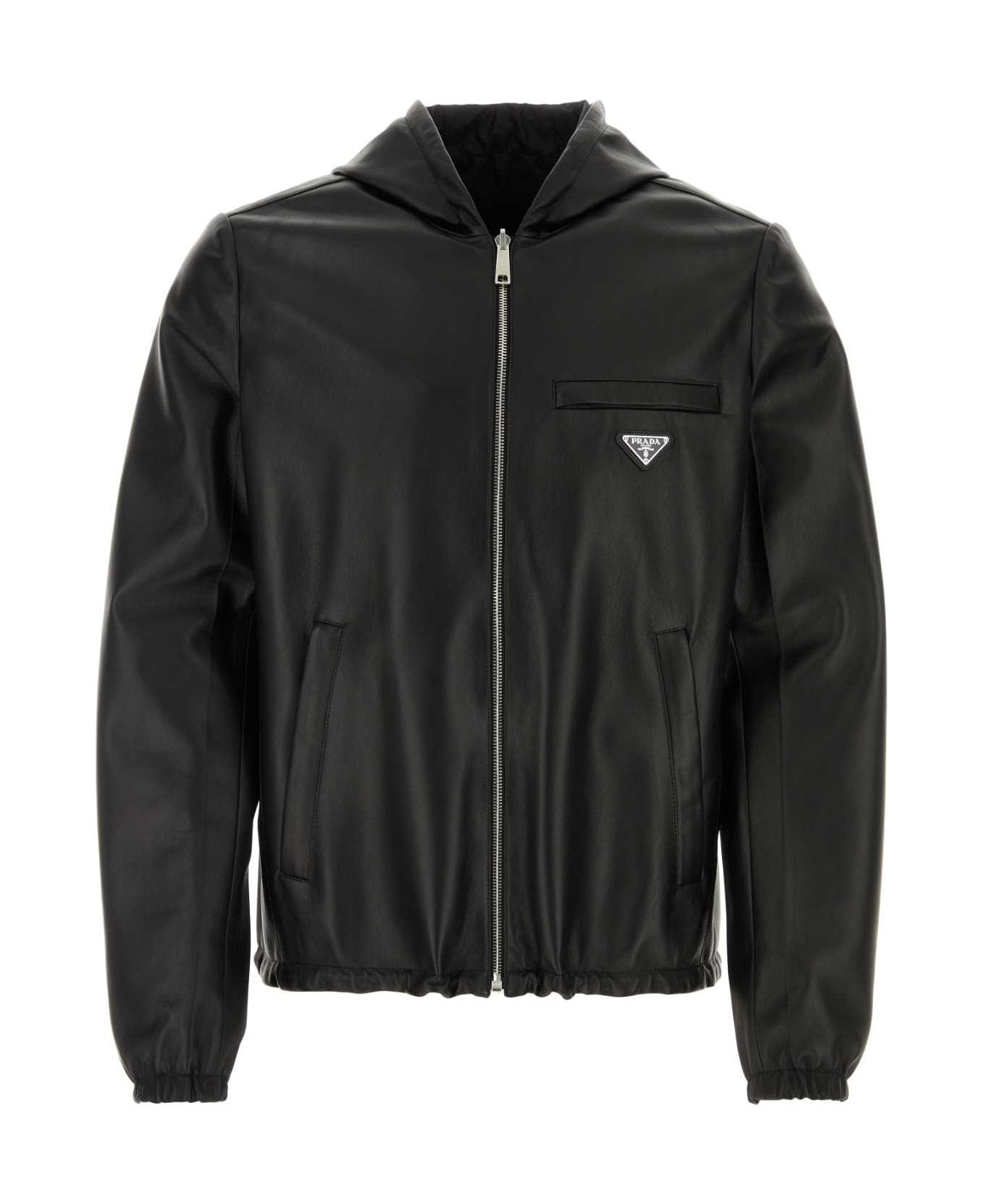 Prada Black Nappa Leather Reversible Jacket - NERO