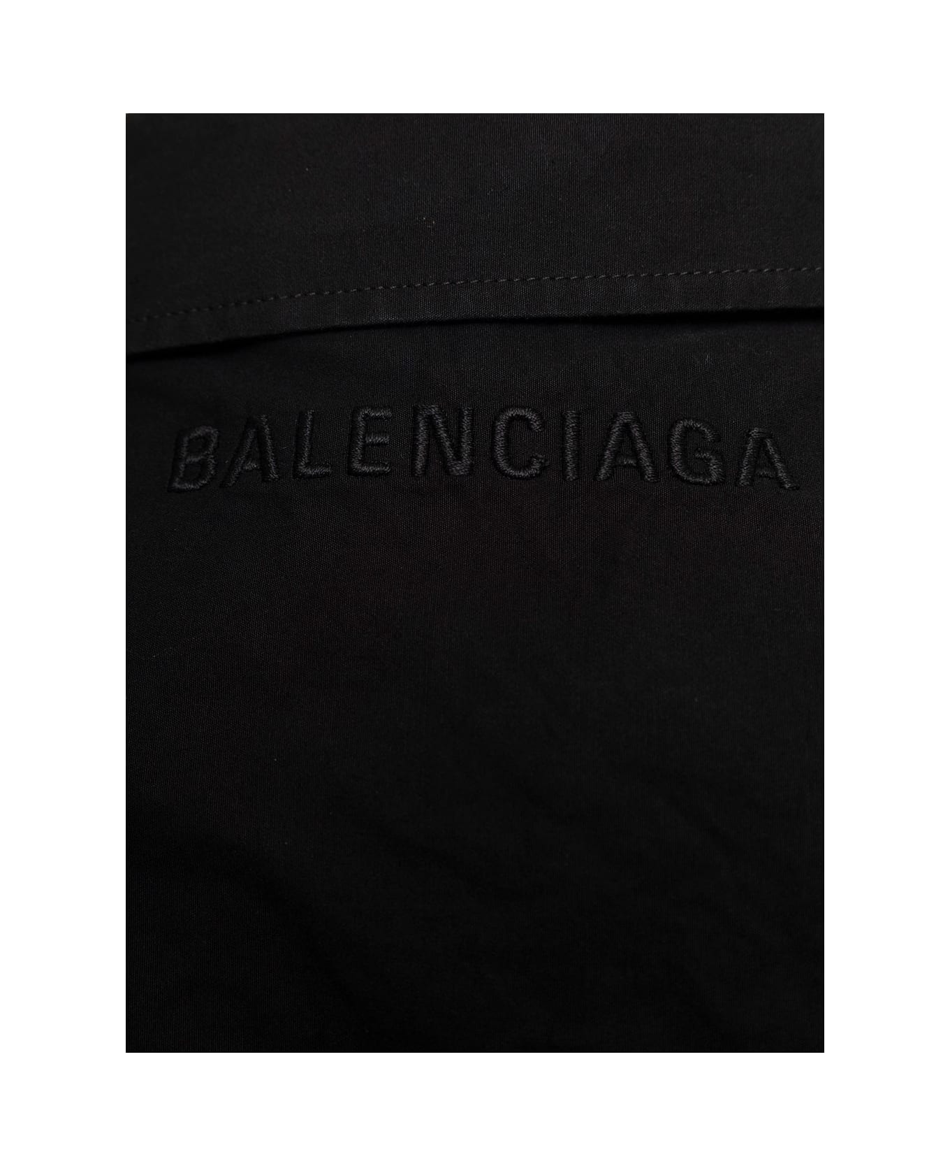 Balenciaga Black Organic Cotton Wrap Shirt Balenciaga Woman - Black