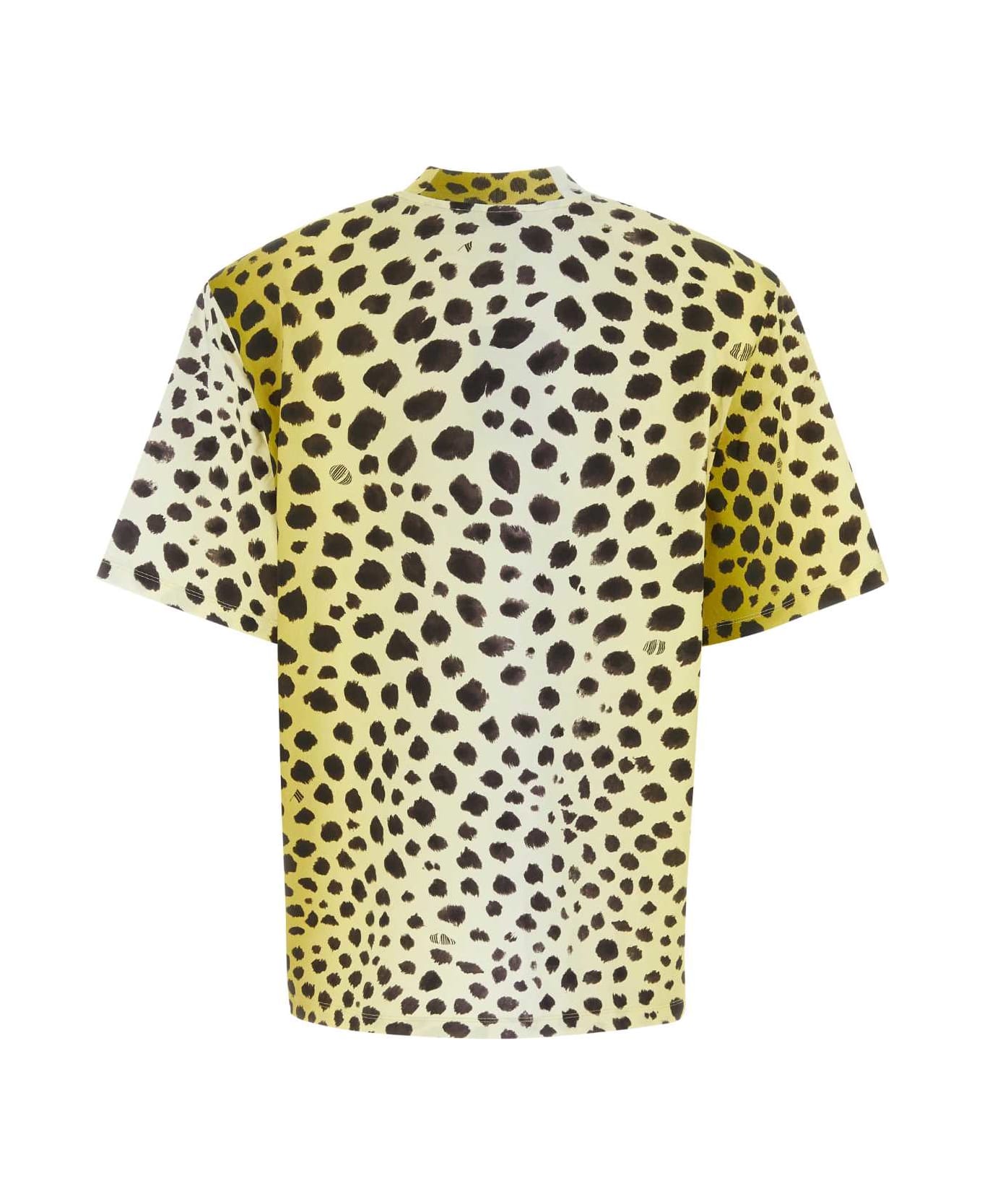 The Attico Printed Cotton Oversize Kilie T-shirt - LIGHTYELLOW Tシャツ