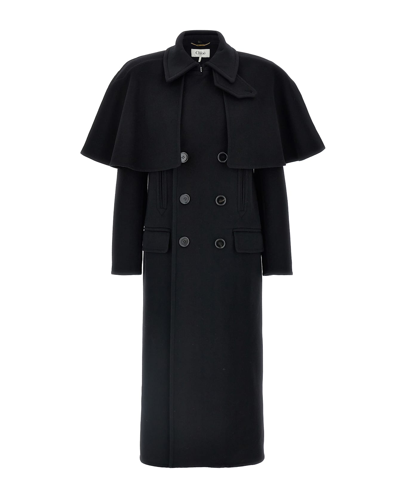 Chloé Cape Coat - Black  