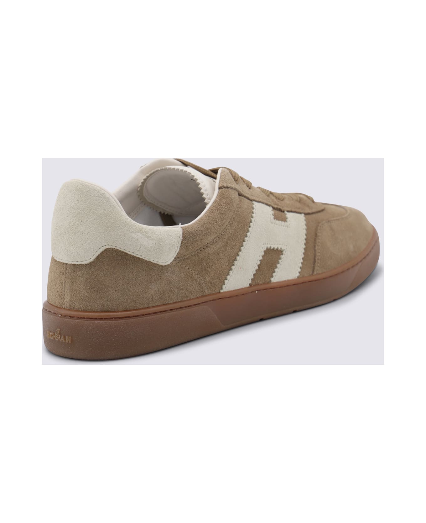 Hogan Beige Leather Sneakers - Beige