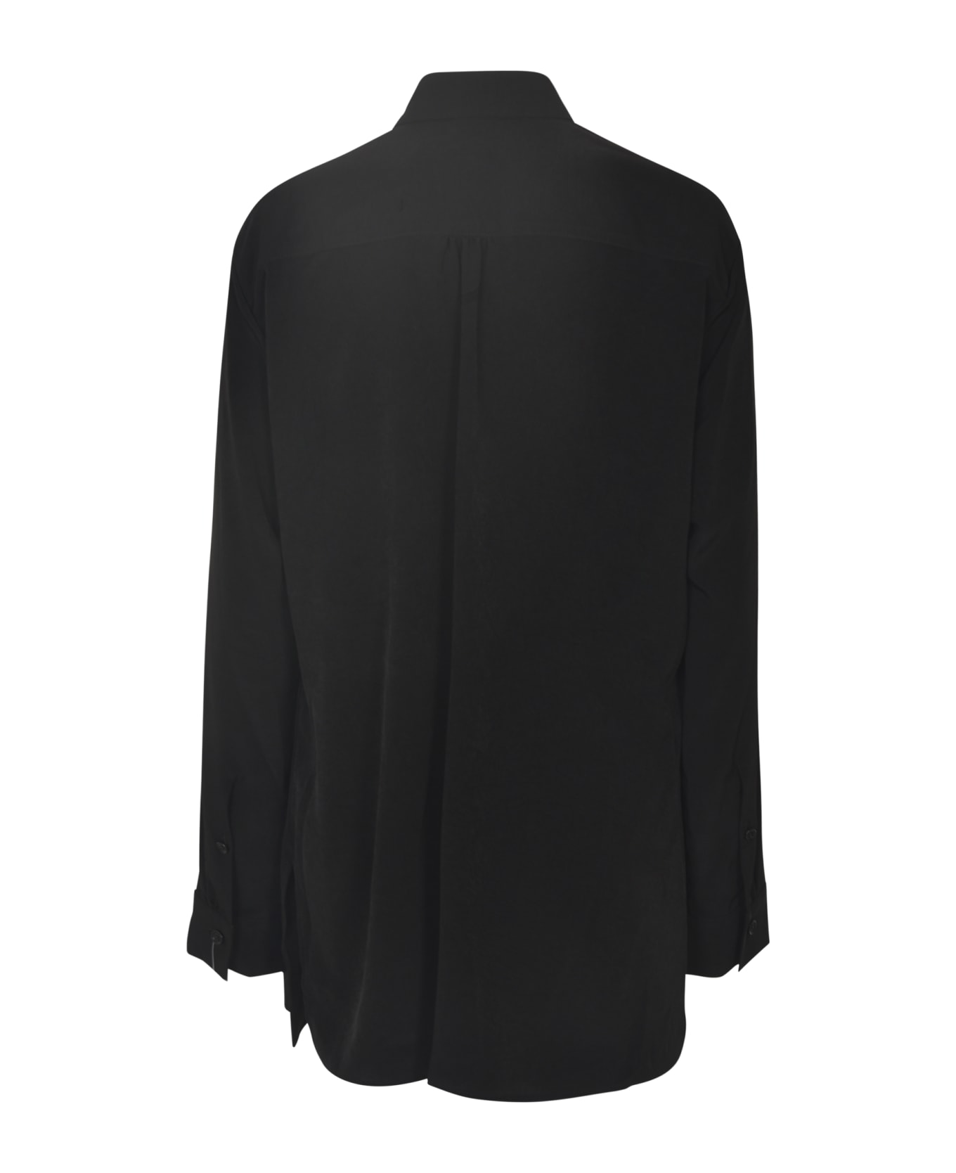 Yohji Yamamoto Wrap Ruffled Shirt - Black