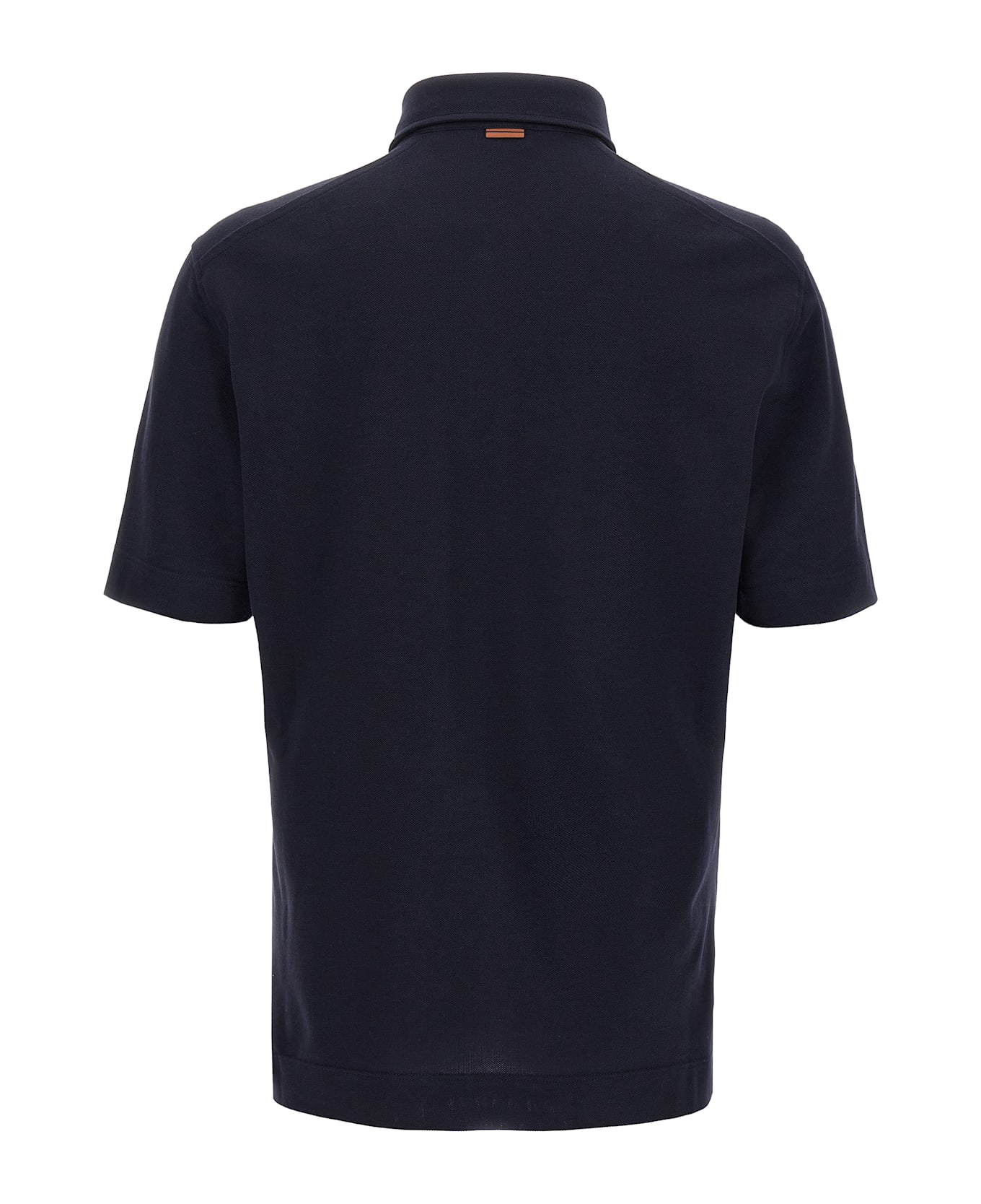 Zegna Piqué Polo Shirt - Blue