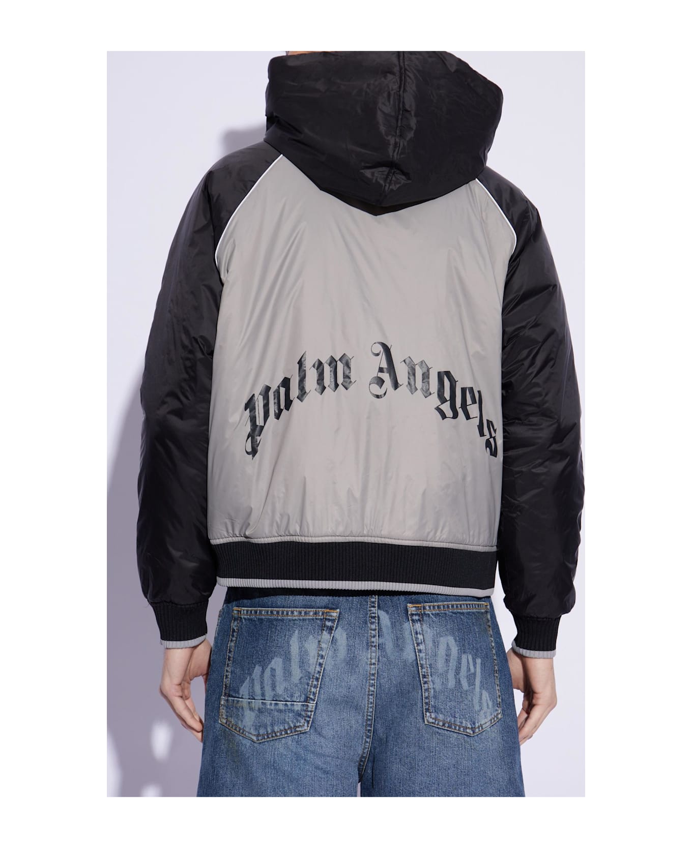 Palm Angels Hooded Jacket - Grigio