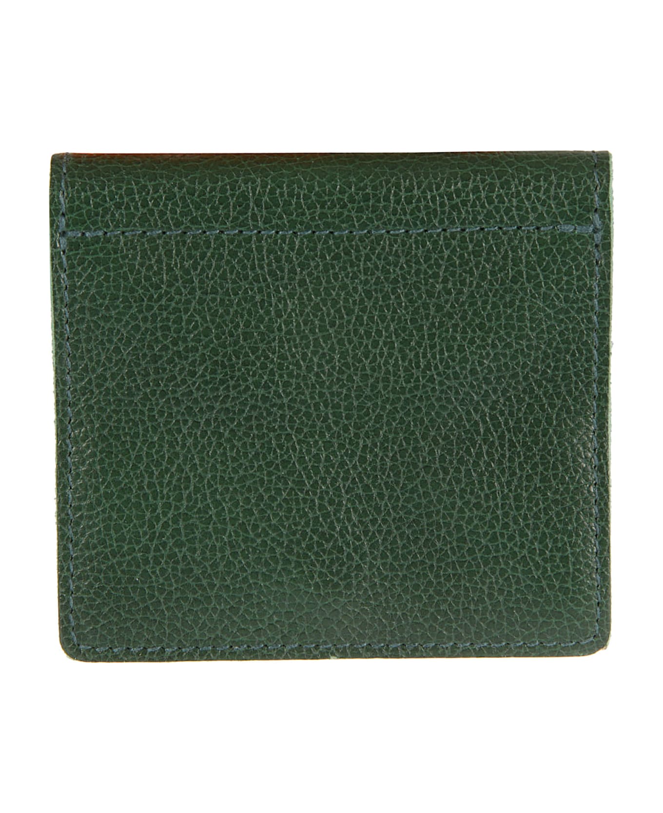 Il Bisonte Grained Leather Snap Buttoned Wallet - Green