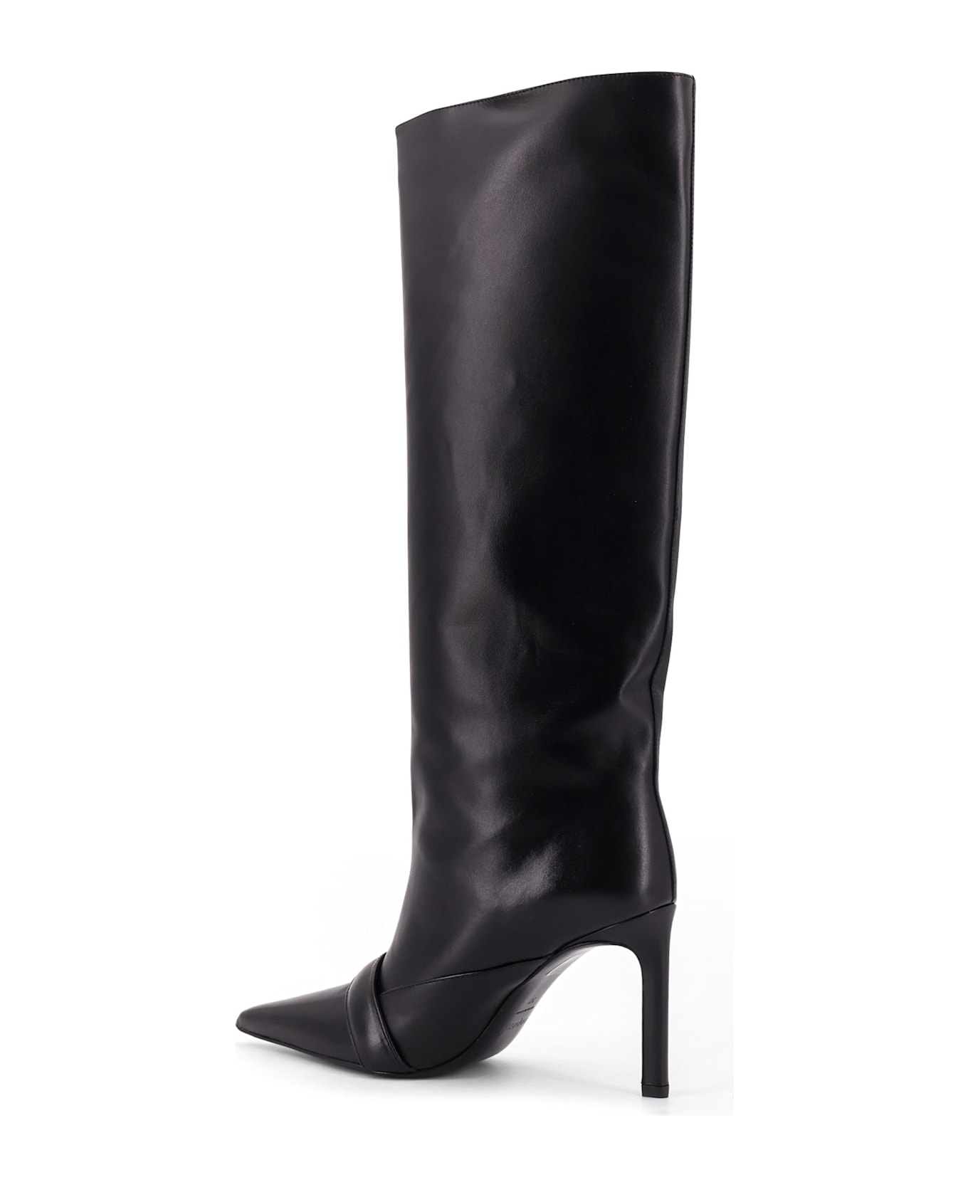 Coperni Belt Leather Boots - Black