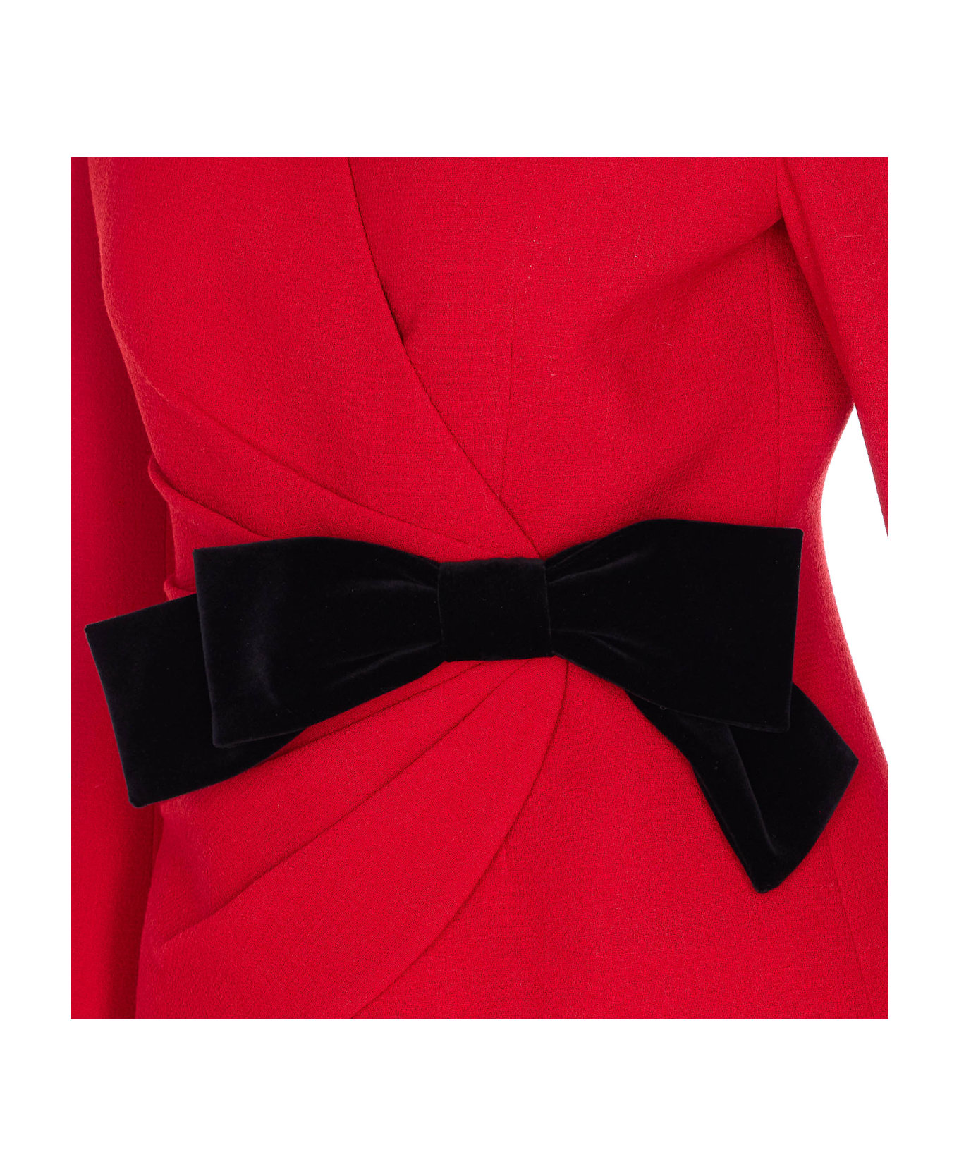 Valentino Garavani Wool Crepe Contrasting Bow Jacket - Red