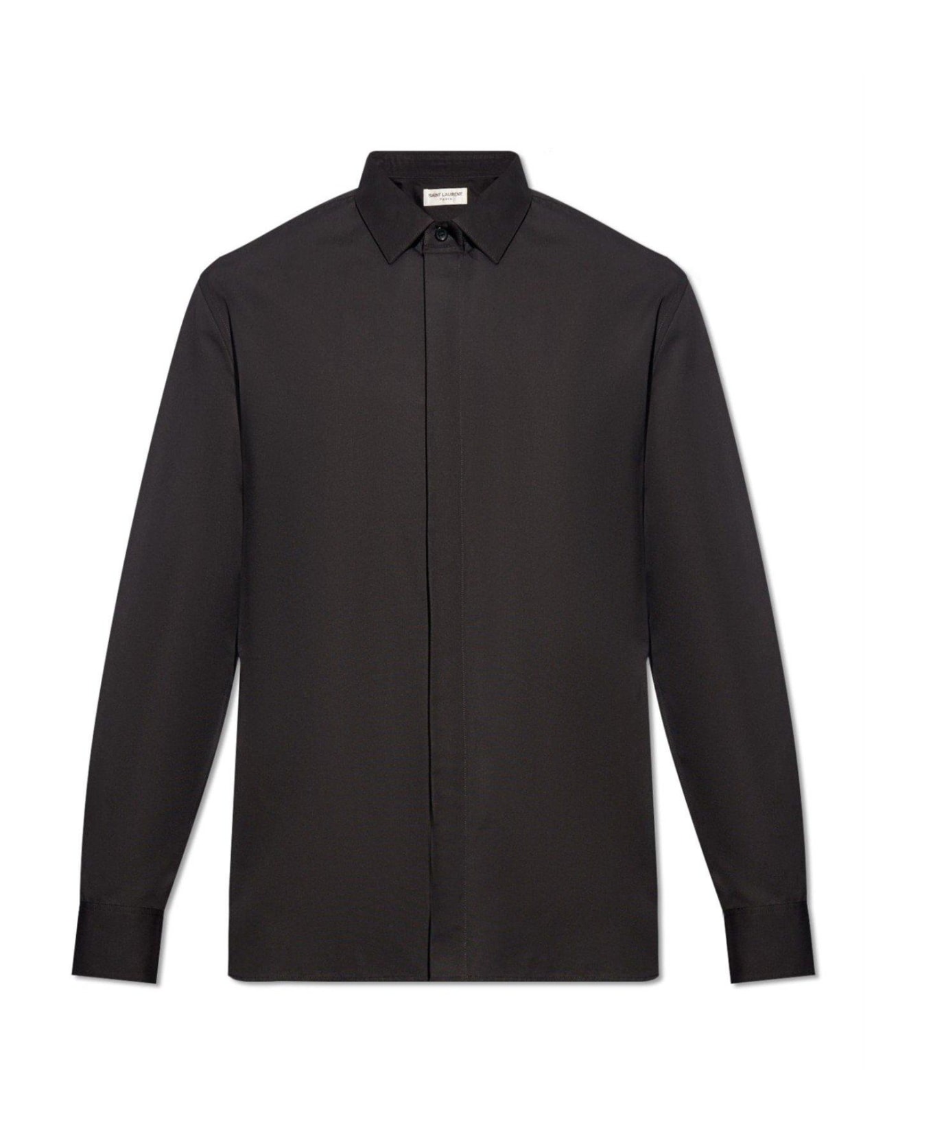 Saint Laurent Slim-fit Long-sleeved Shirt - Nero