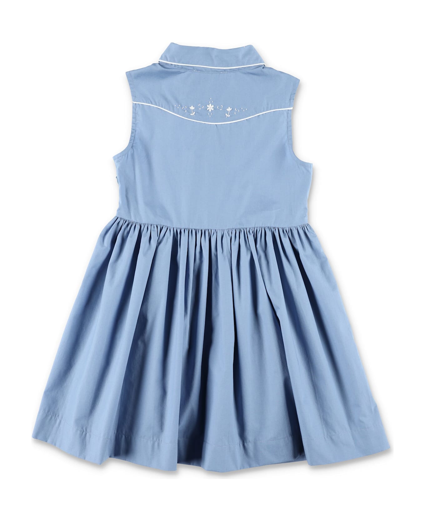 Bonpoint Kid - Ermance Embroidered Dress - BLUE
