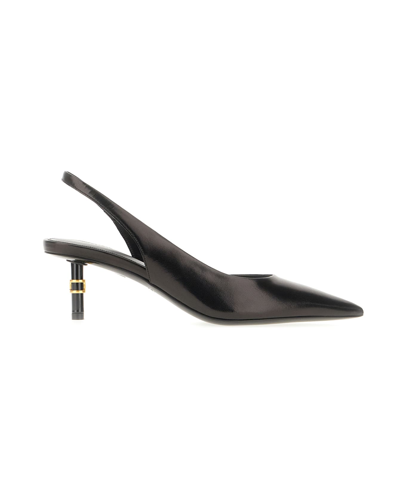 Chloé Black Leather Marcie Slingback - BLACK