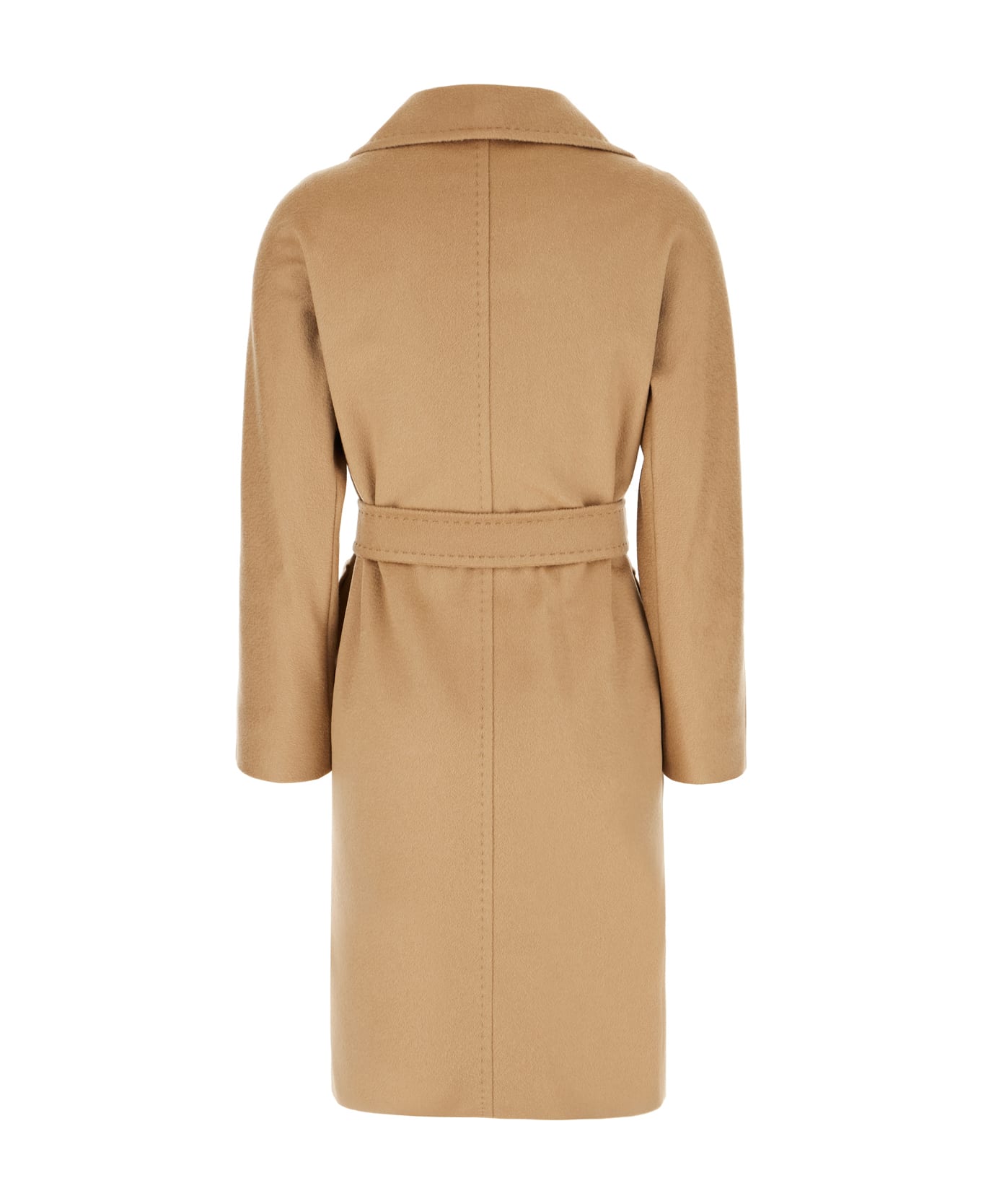 Max Mara Studio Beige Cashmere Blend Coat - Cammello