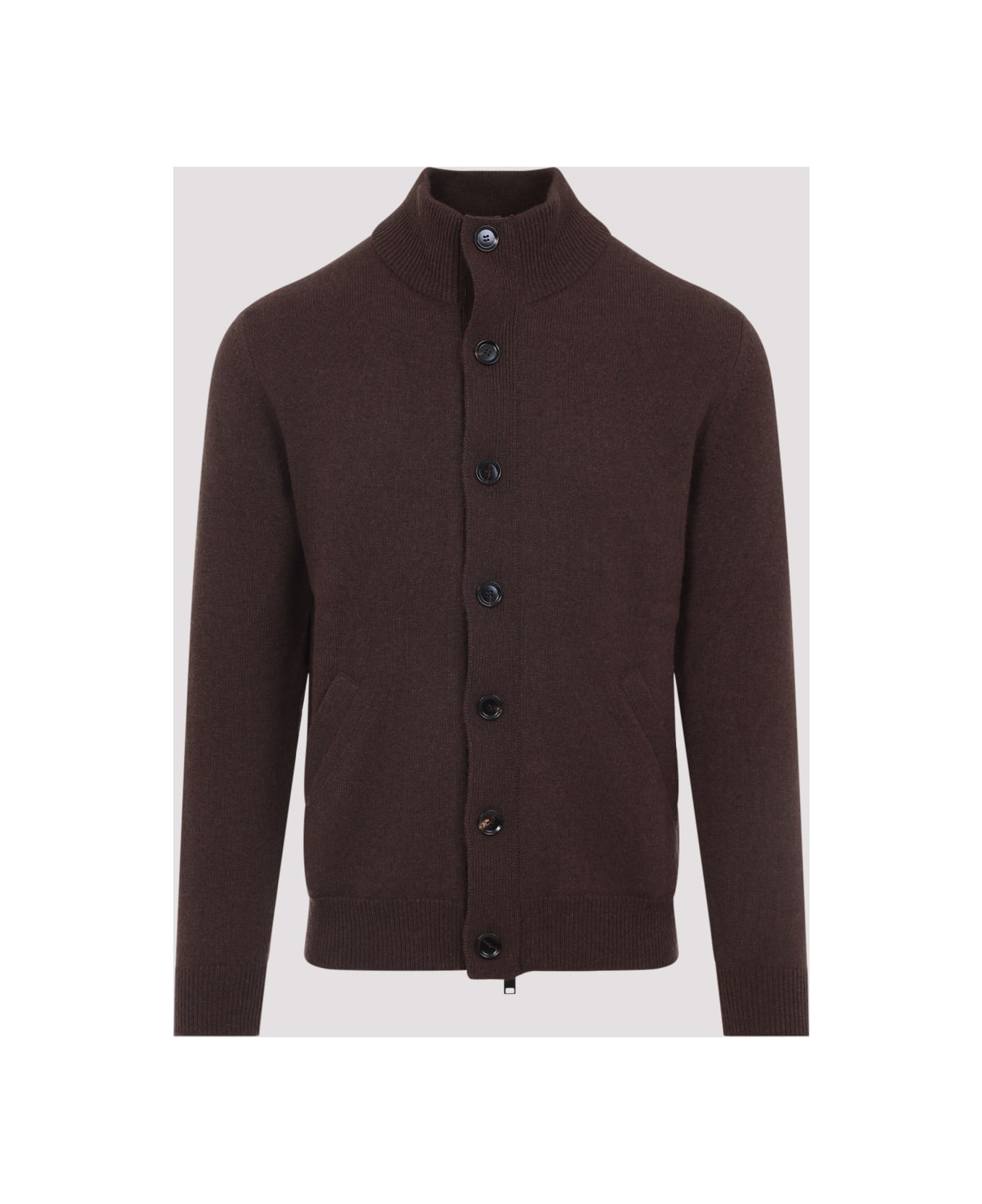 Brioni Cashmere Zip Blouson - Mahogany