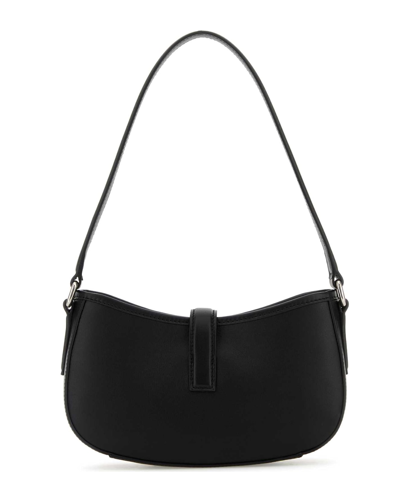 Alexander McQueen Black Leather Mini Shoulder Bag - BLACKSILVER