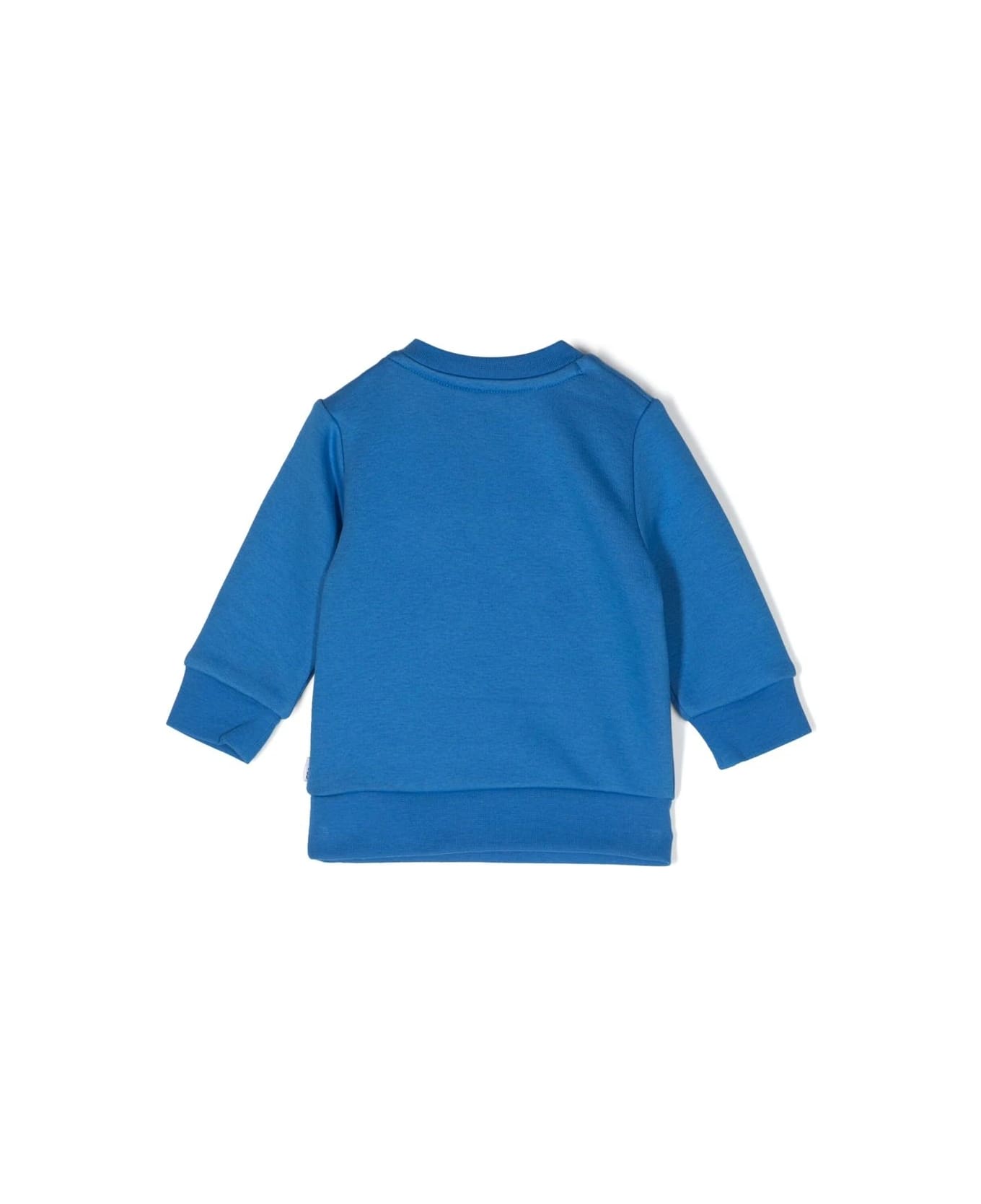 Hugo Boss Sweatshirt With Print - Blue ニットウェア＆スウェットシャツ