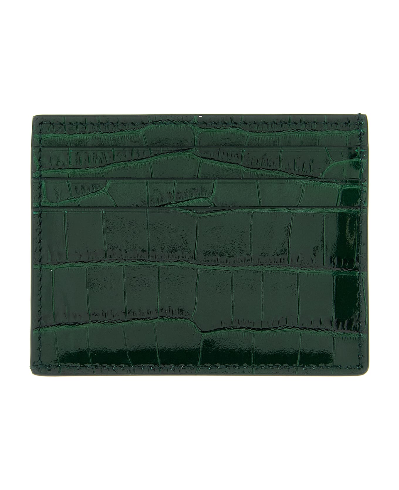 Tom Ford Crocodile Leather Card Holder - Green