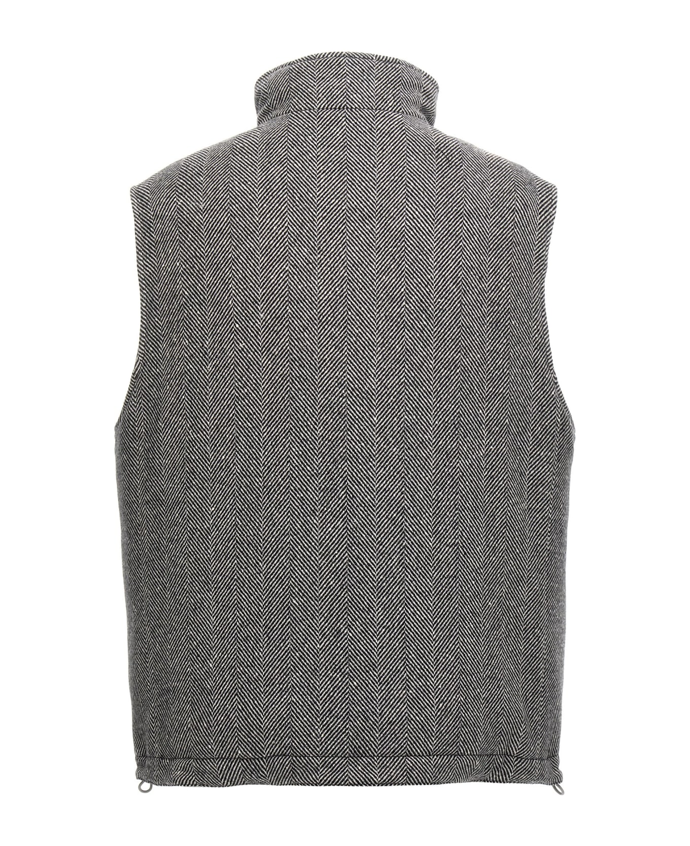 Brunello Cucinelli Chevron Vest - Gray