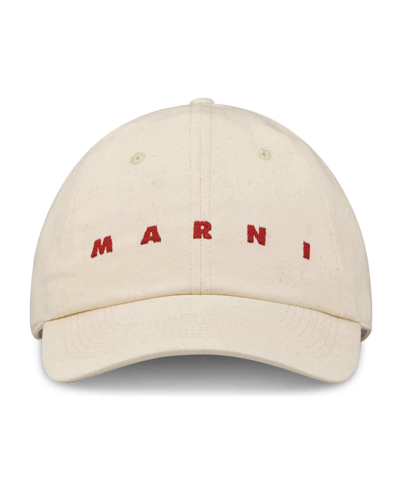 Marni Embroidered Logo Cap - BONE