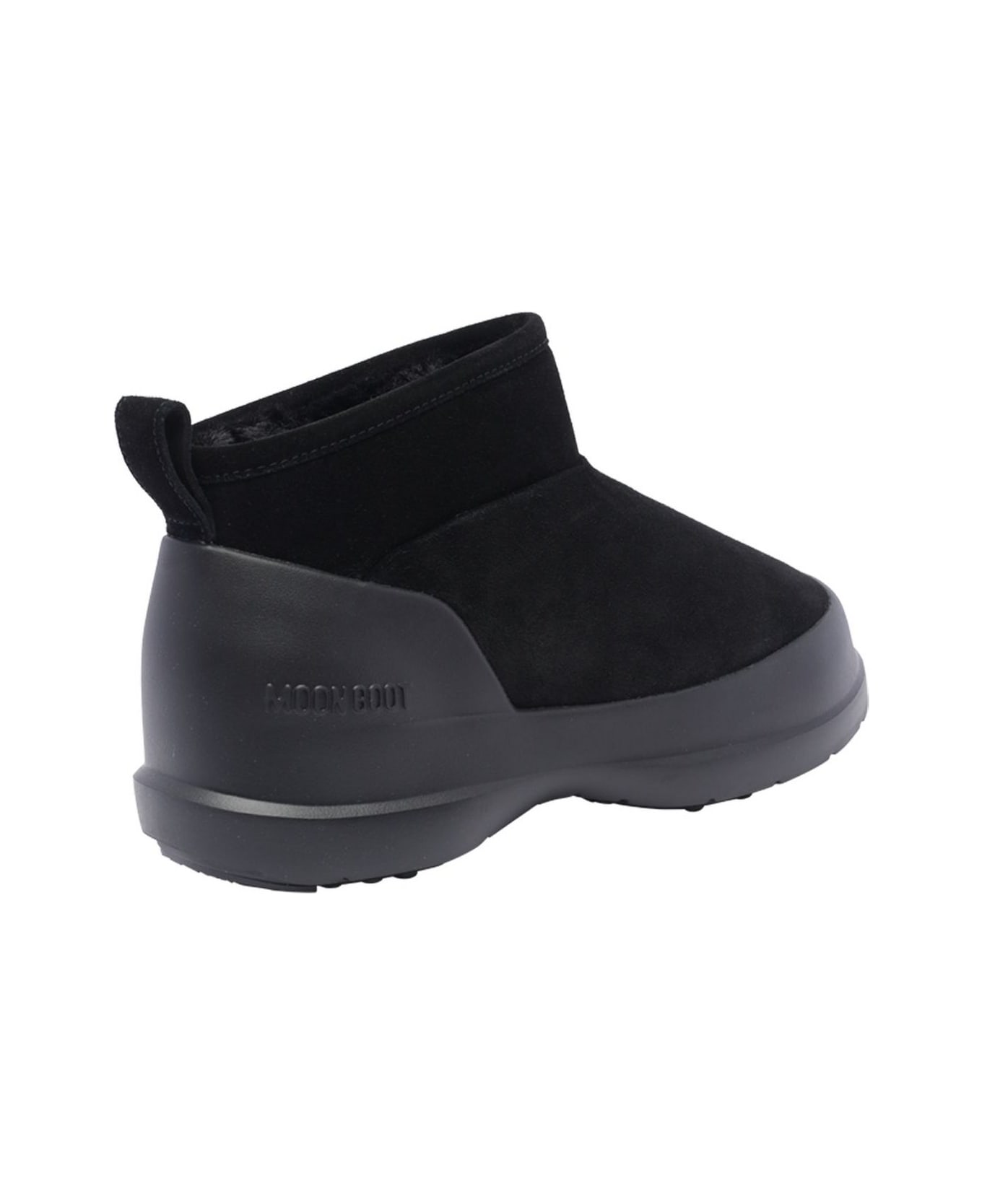 Moon Boot Luna Logo Debossed Slip-on Boots - BLACK