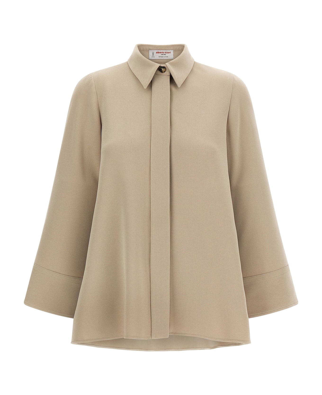 Alberto Biani 3/4 Sleeve Shirt - Beige