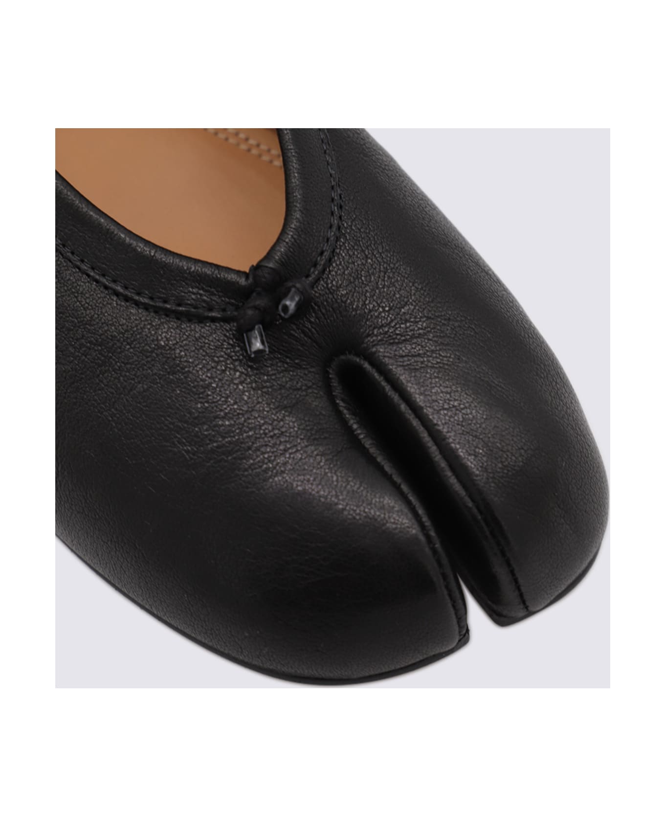 Maison Margiela Black Leather Flats - Black
