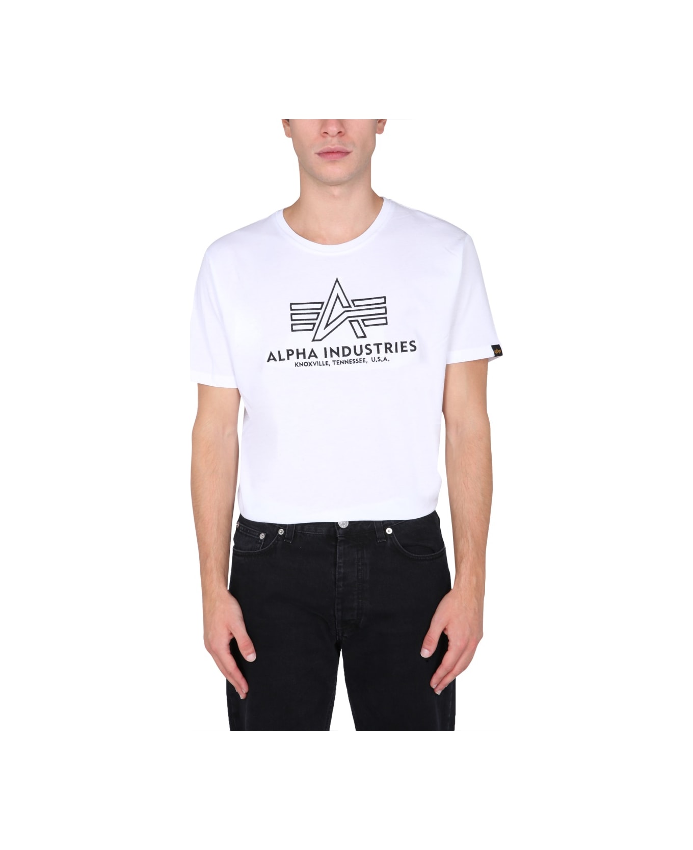 Alpha Industries T-shirt With Embroidered Logo - WHITE
