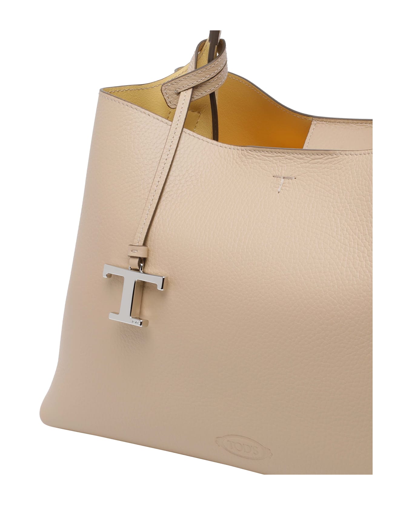 Tod's Medium Leather Handbag - Beige