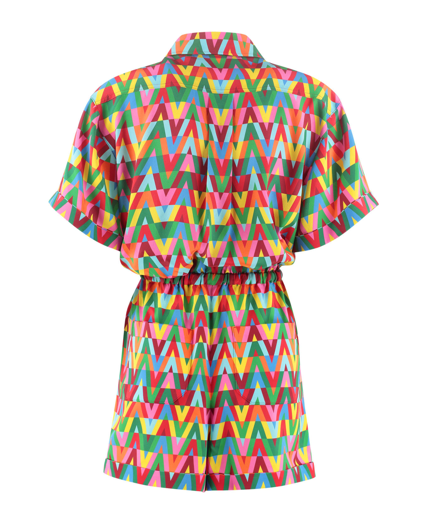Valentino Garavani Printed Silk Jumpsuit - Multicolor