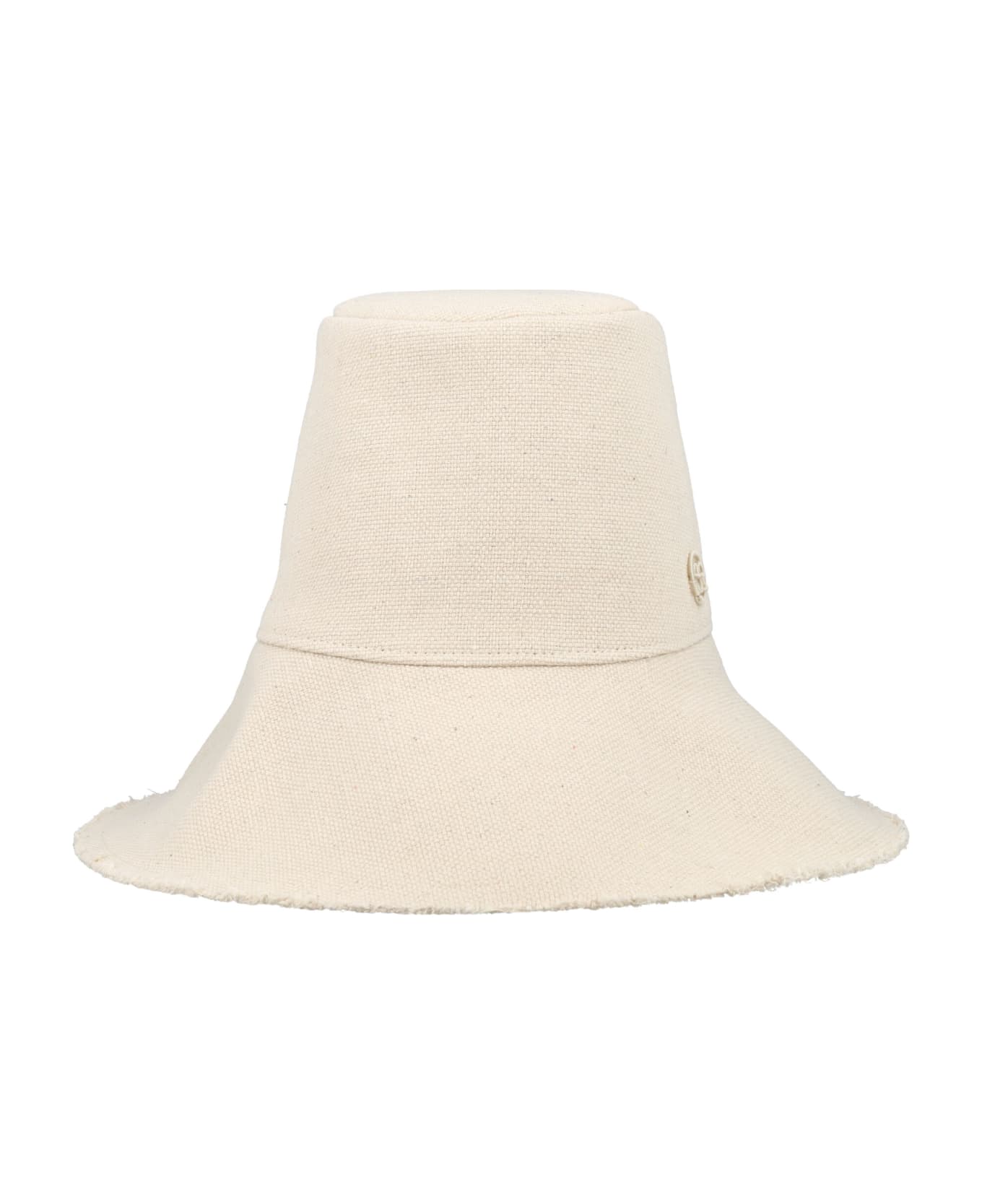Ruslan Baginskiy Monogram-embellished Wide-brim Bucket Hat - LIGHT BEIGE 帽子