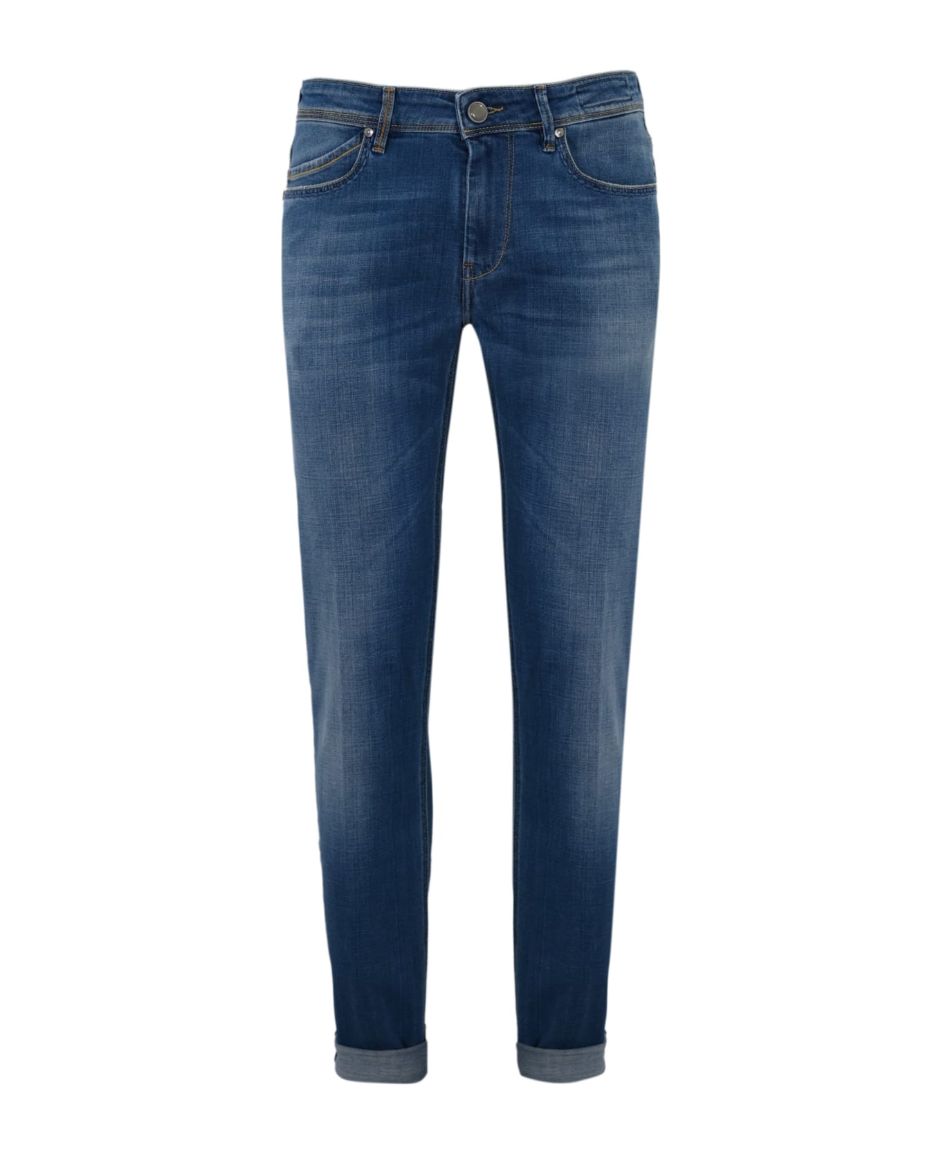 Re-HasH Rubens-z Jeans In Stretch Denim - Blue