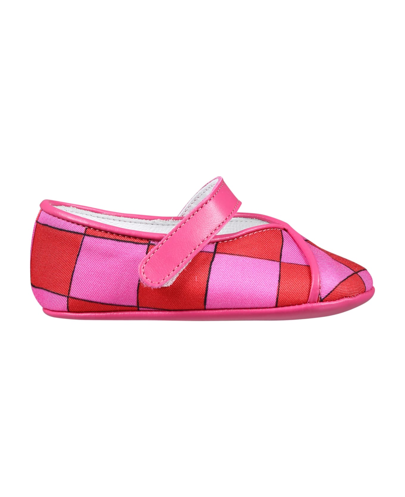 Pucci Multicolor Ballet Flats For Baby Girl With Iconic Multicolor Print - Multicolor シューズ