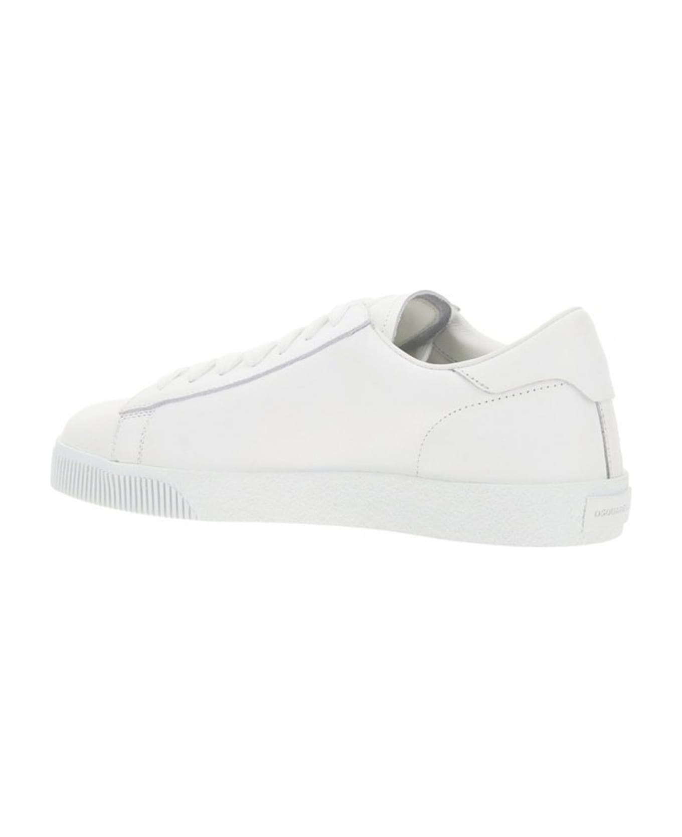 Dsquared2 Printed Leather Sneakers - White