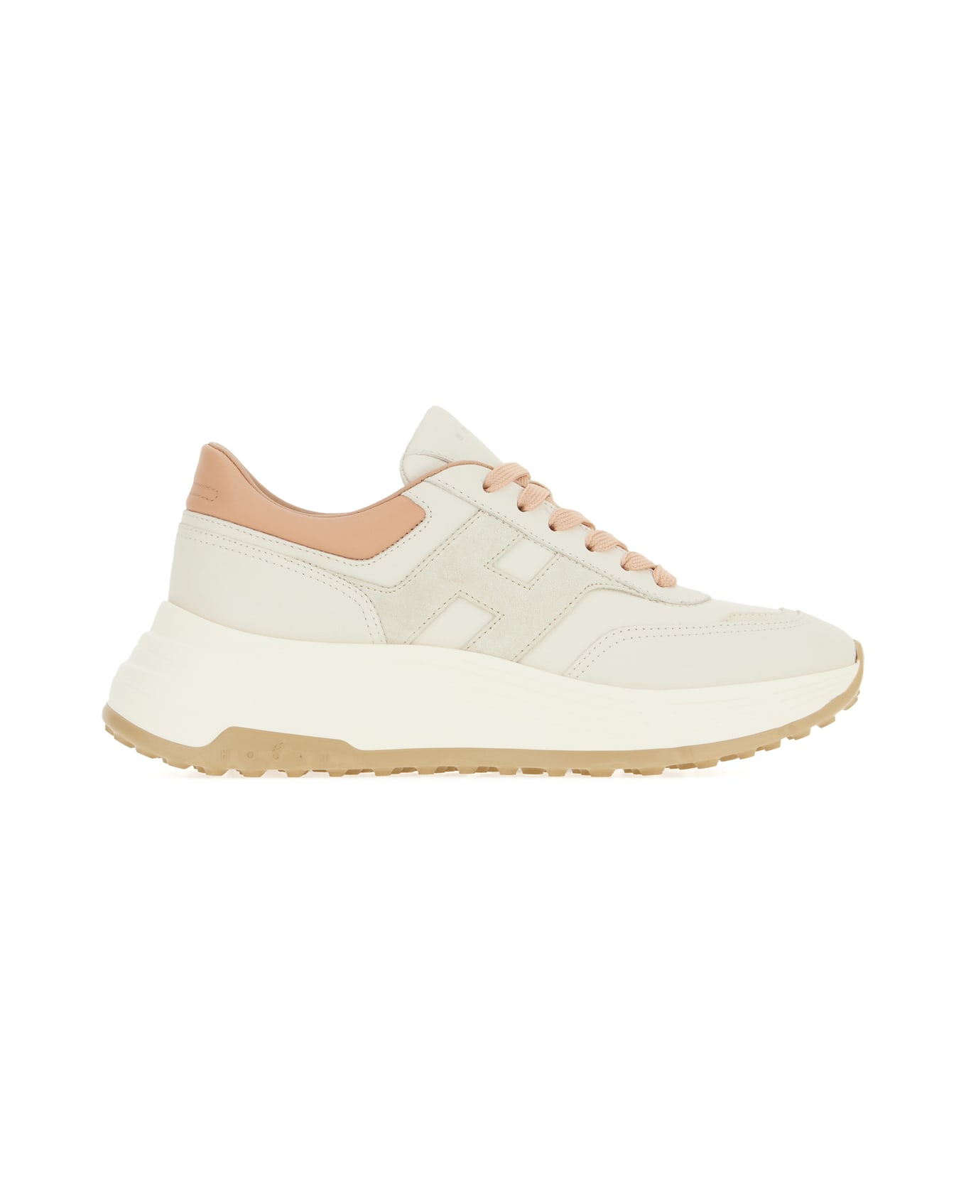 Hogan Multicolor Leather And Suede H669 Sneakers - GRIGIO ROSA