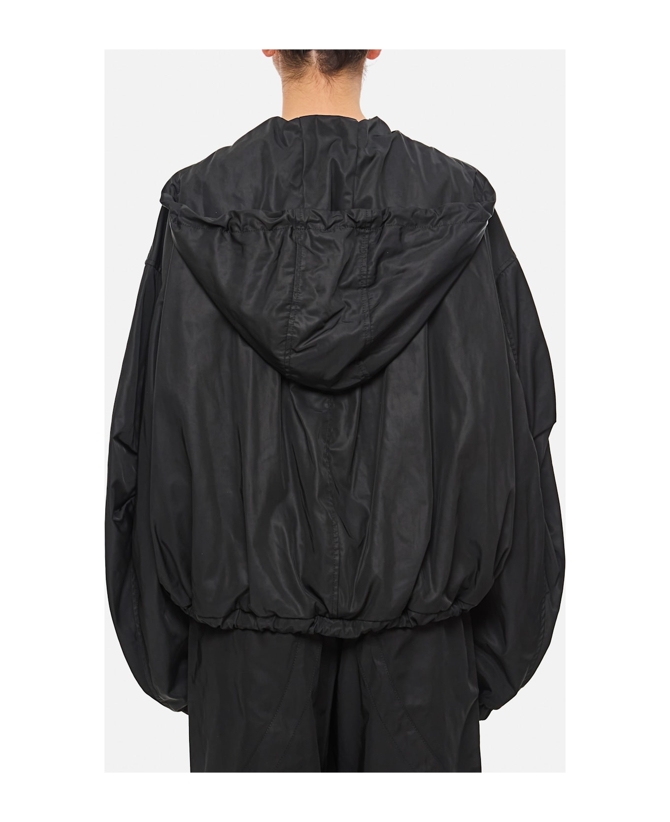 The Attico Nylon Bomber Jacket - Black