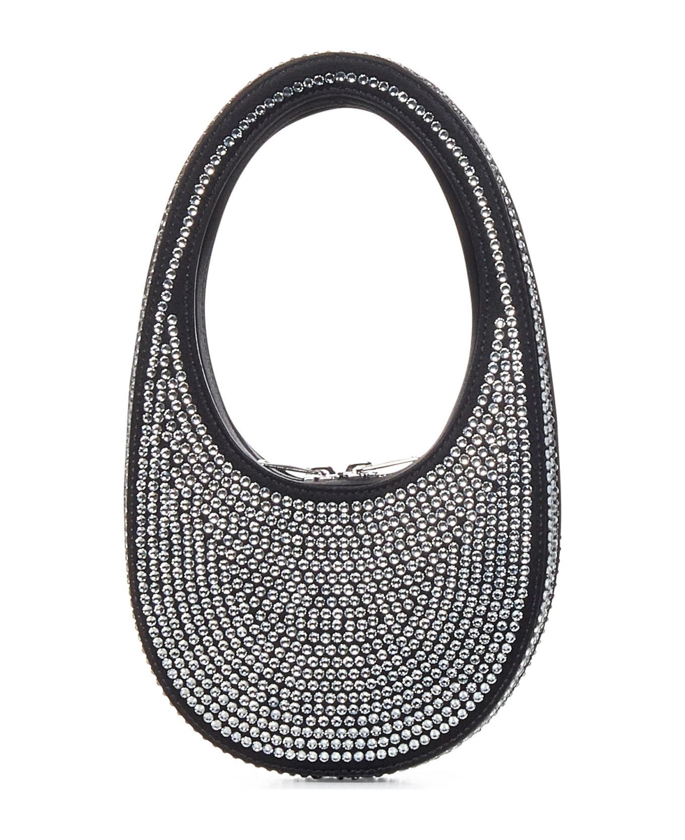 Coperni Crystal-embellished Mini Swipe Handbag - Black