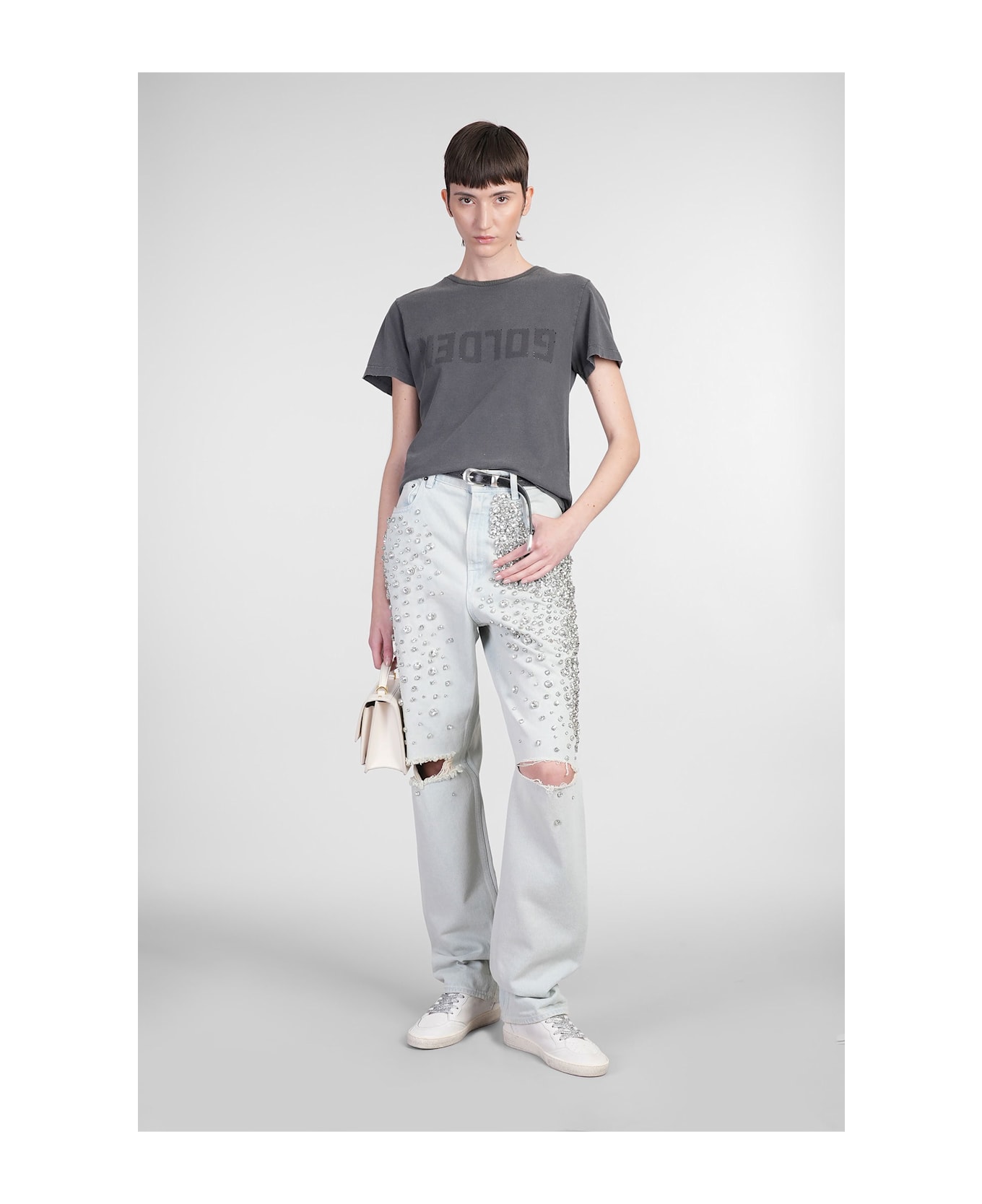 Golden Goose Kim Jeans In Cyan Denim - cyan